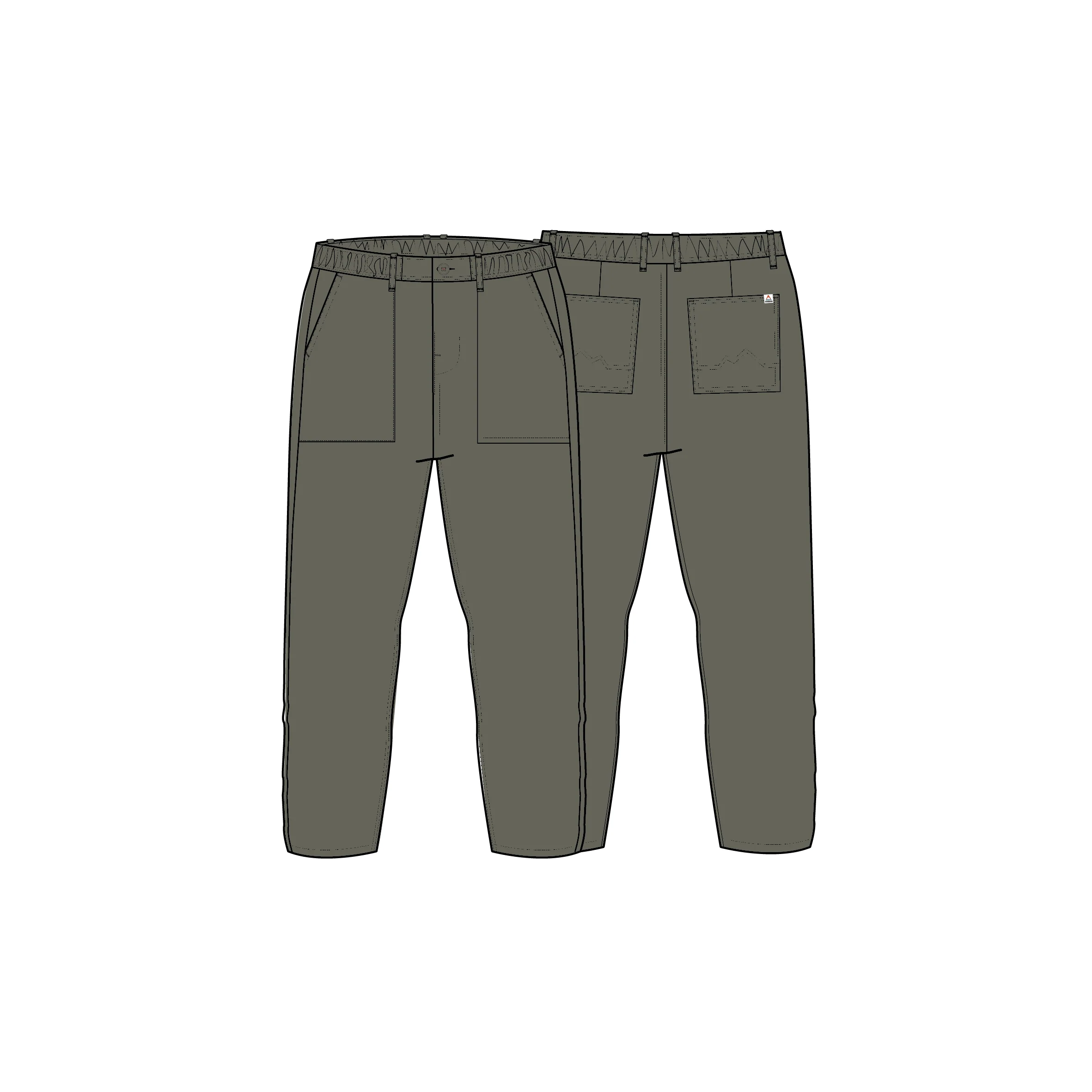 Kimmer Ripstop Cotton Trouser - Dusty Olive - Image 7