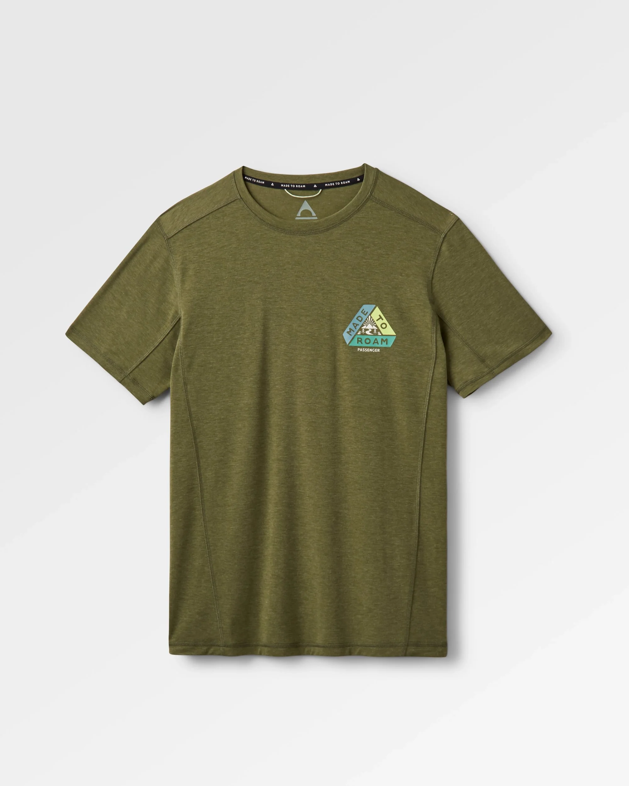 Kirkwood Textured Active T-Shirt - Khaki - Image 2