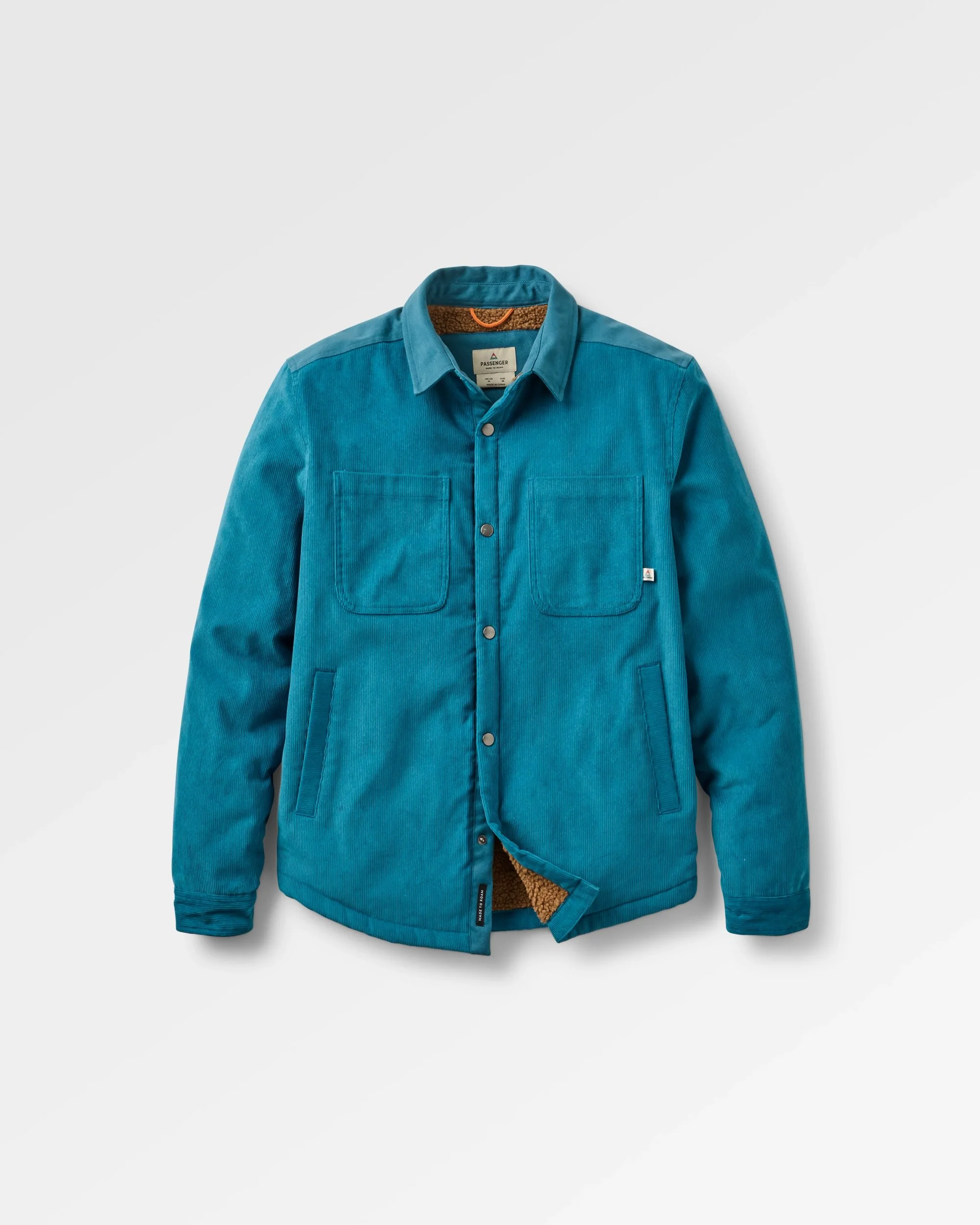 Kodiak Sherpa Lined Cord Overshirt - Blue Steel - Image 2