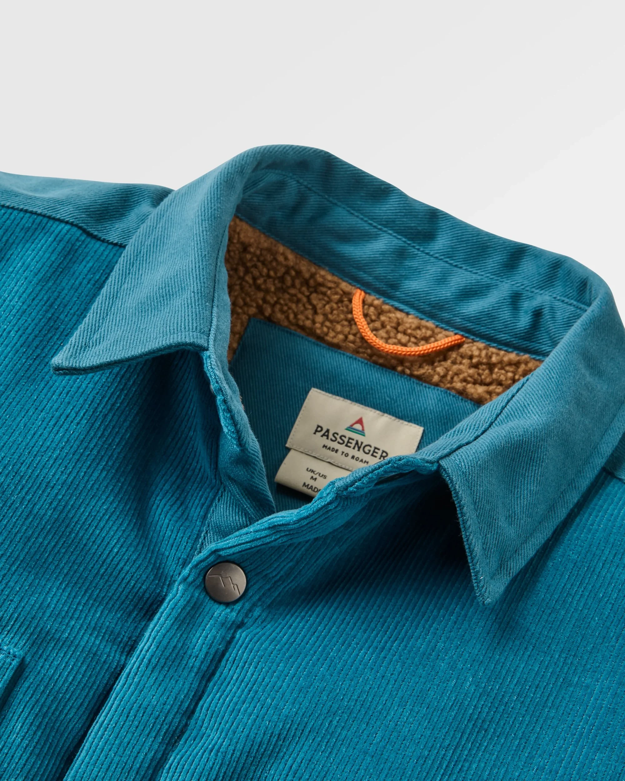 Kodiak Sherpa Lined Cord Overshirt - Blue Steel - Image 4