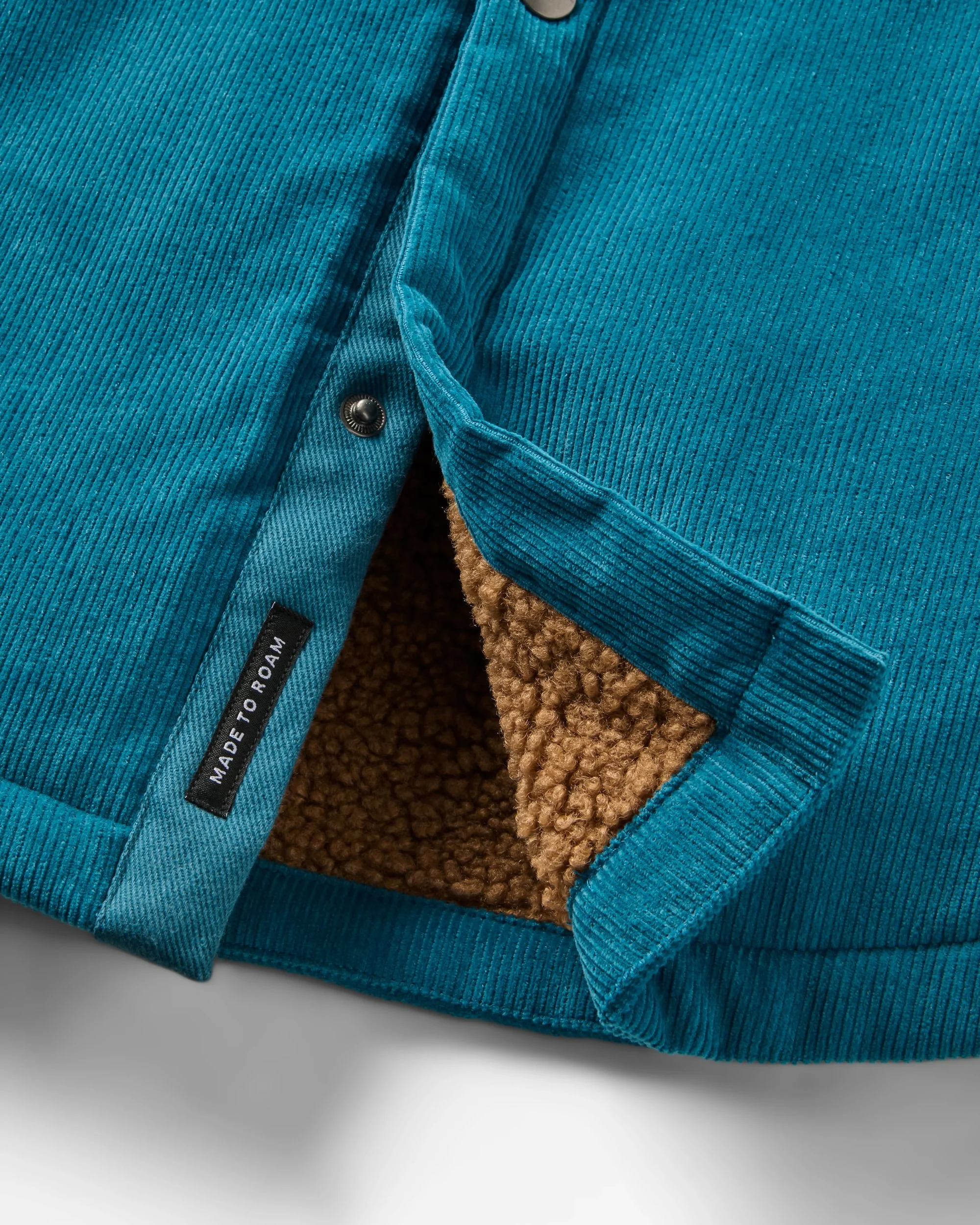 Kodiak Sherpa Lined Cord Overshirt - Blue Steel - Image 5
