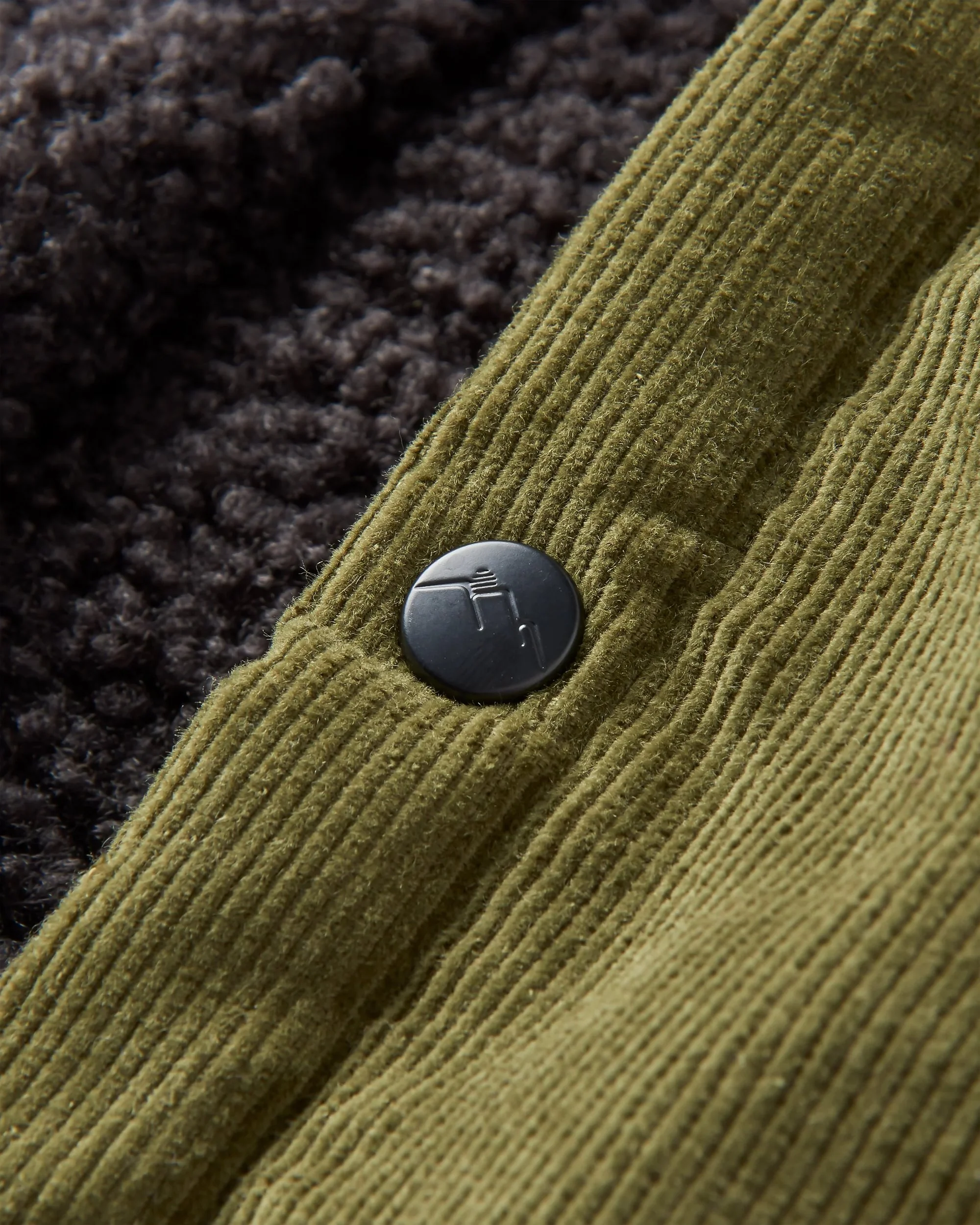 Kodiak Sherpa Lined Cord Overshirt - Khaki - Image 4