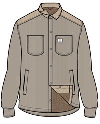 Kodiak Sherpa Lined Cord Overshirt - Stone - Image 11