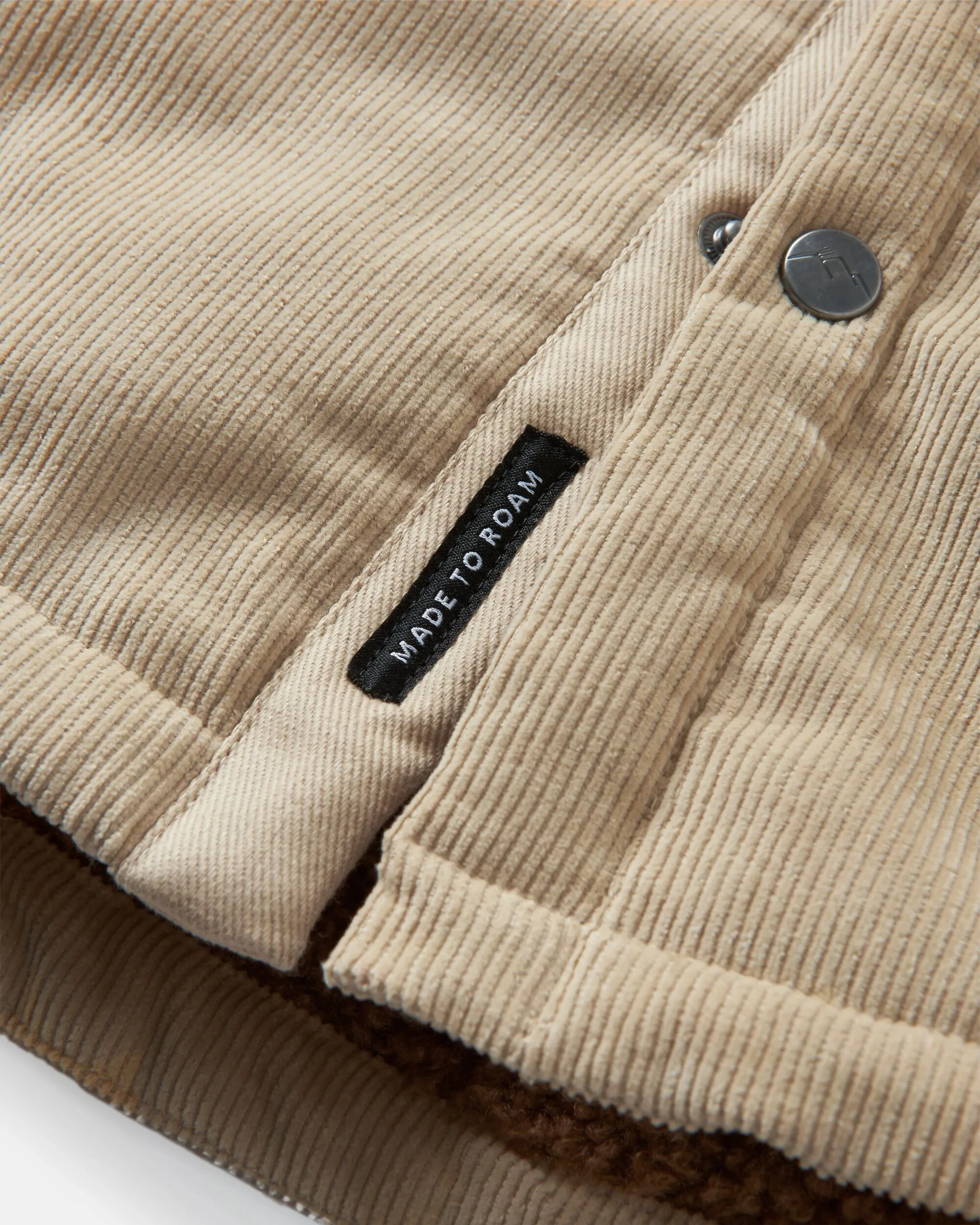 Kodiak Sherpa Lined Cord Overshirt - Stone - Image 7