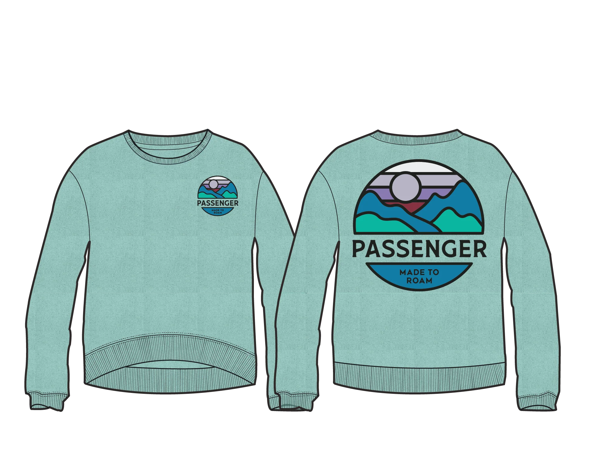 Laidback Organic Cotton Sweatshirt - Aqua Marl - Image 11