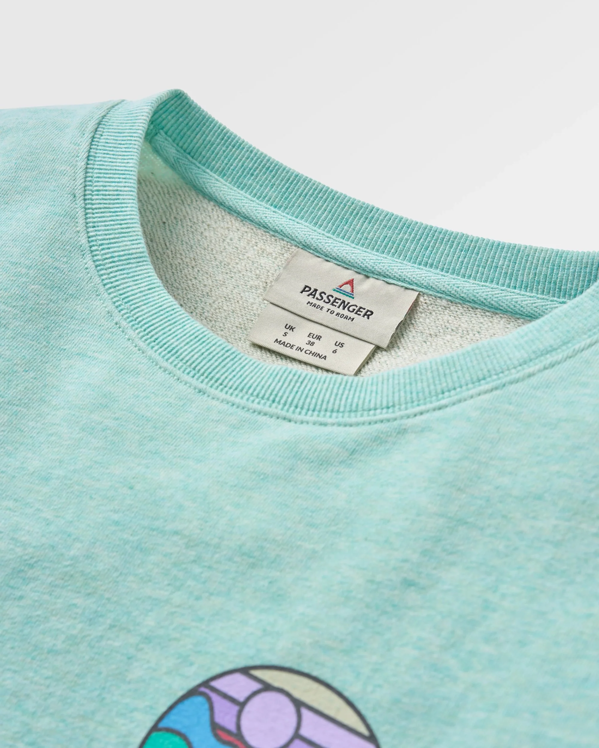Laidback Organic Cotton Sweatshirt - Aqua Marl - Image 7