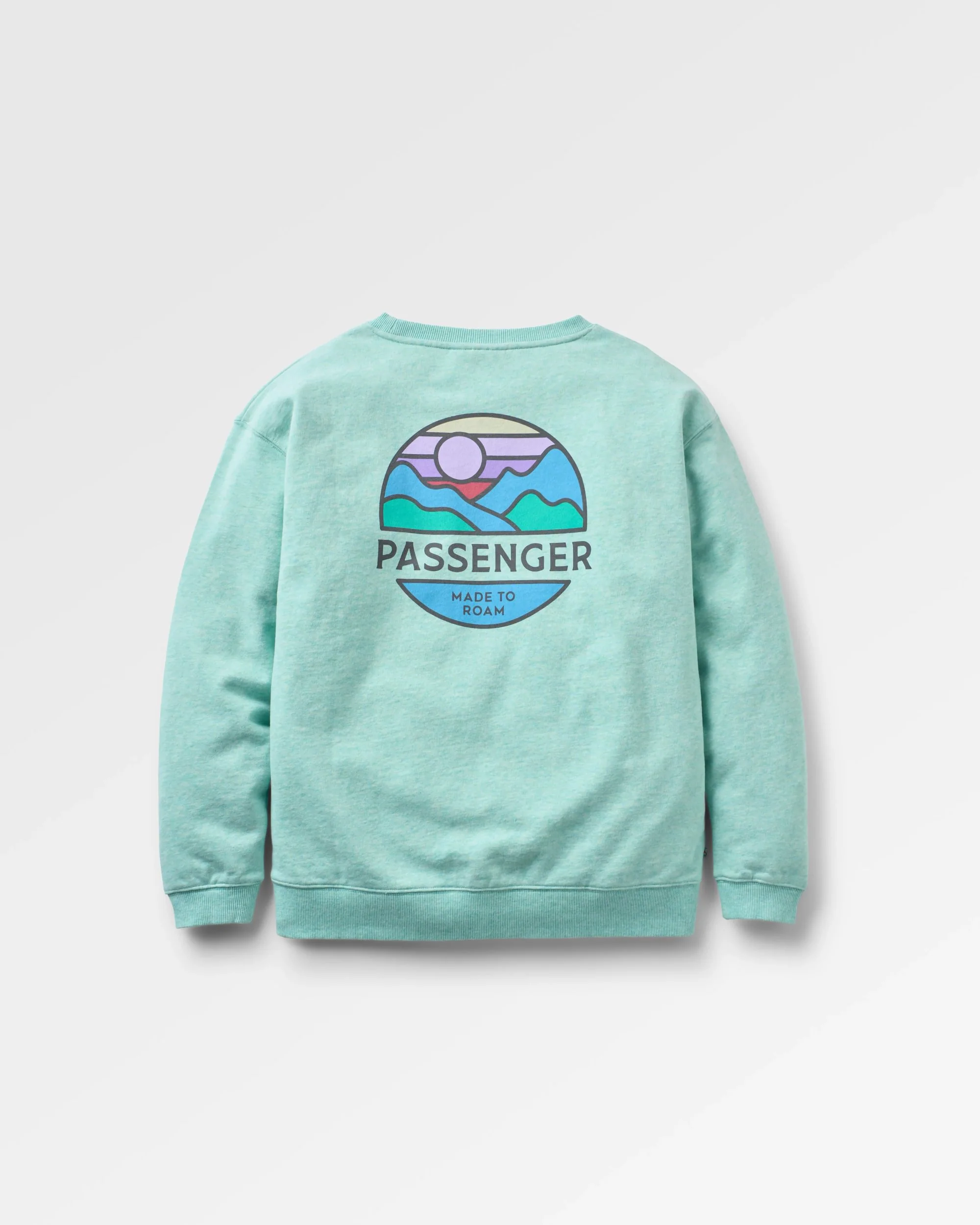 Laidback Organic Cotton Sweatshirt - Aqua Marl - Image 8