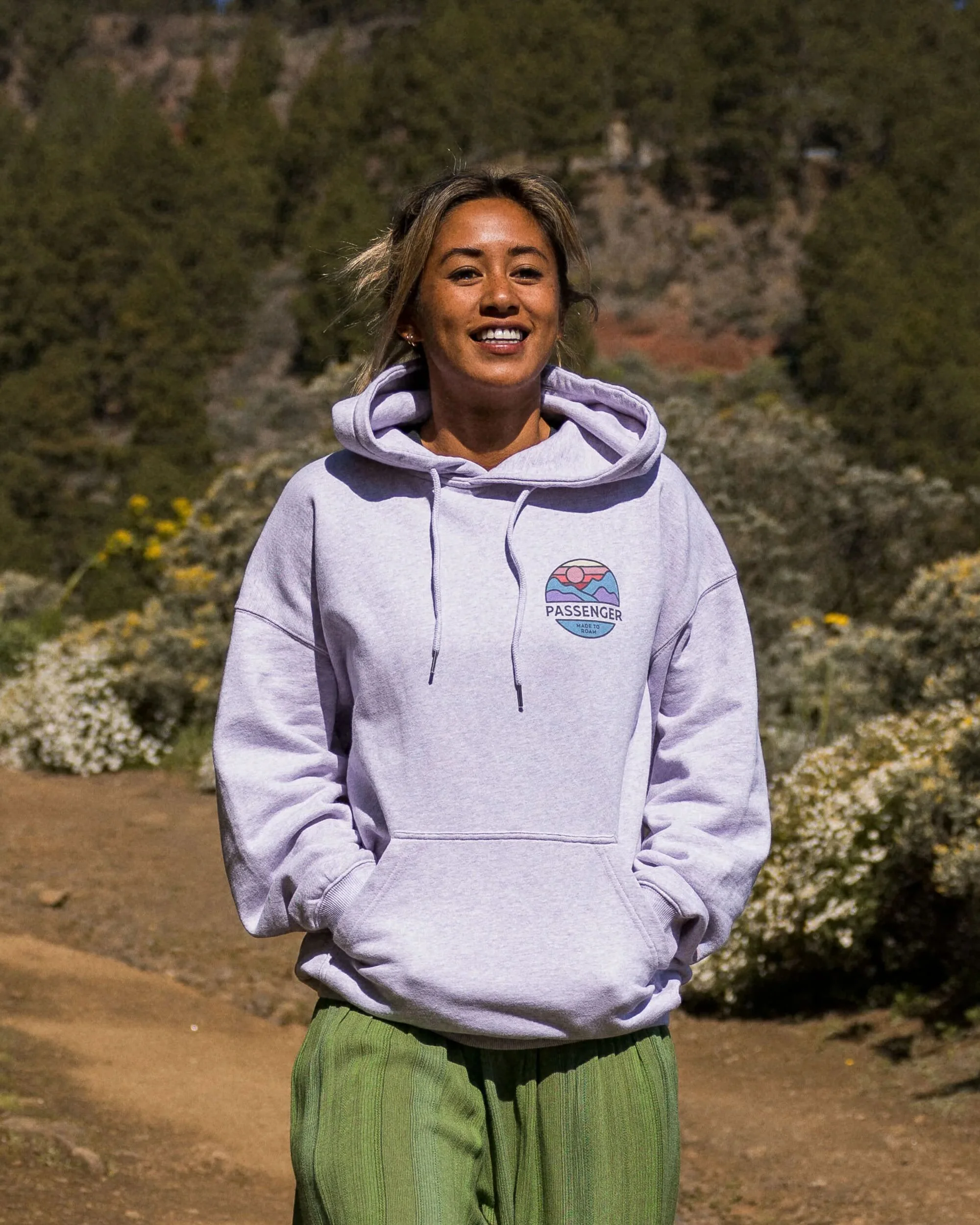 Laidback Organic Cotton Hoodie - Lilac Mist Marl - Image 3