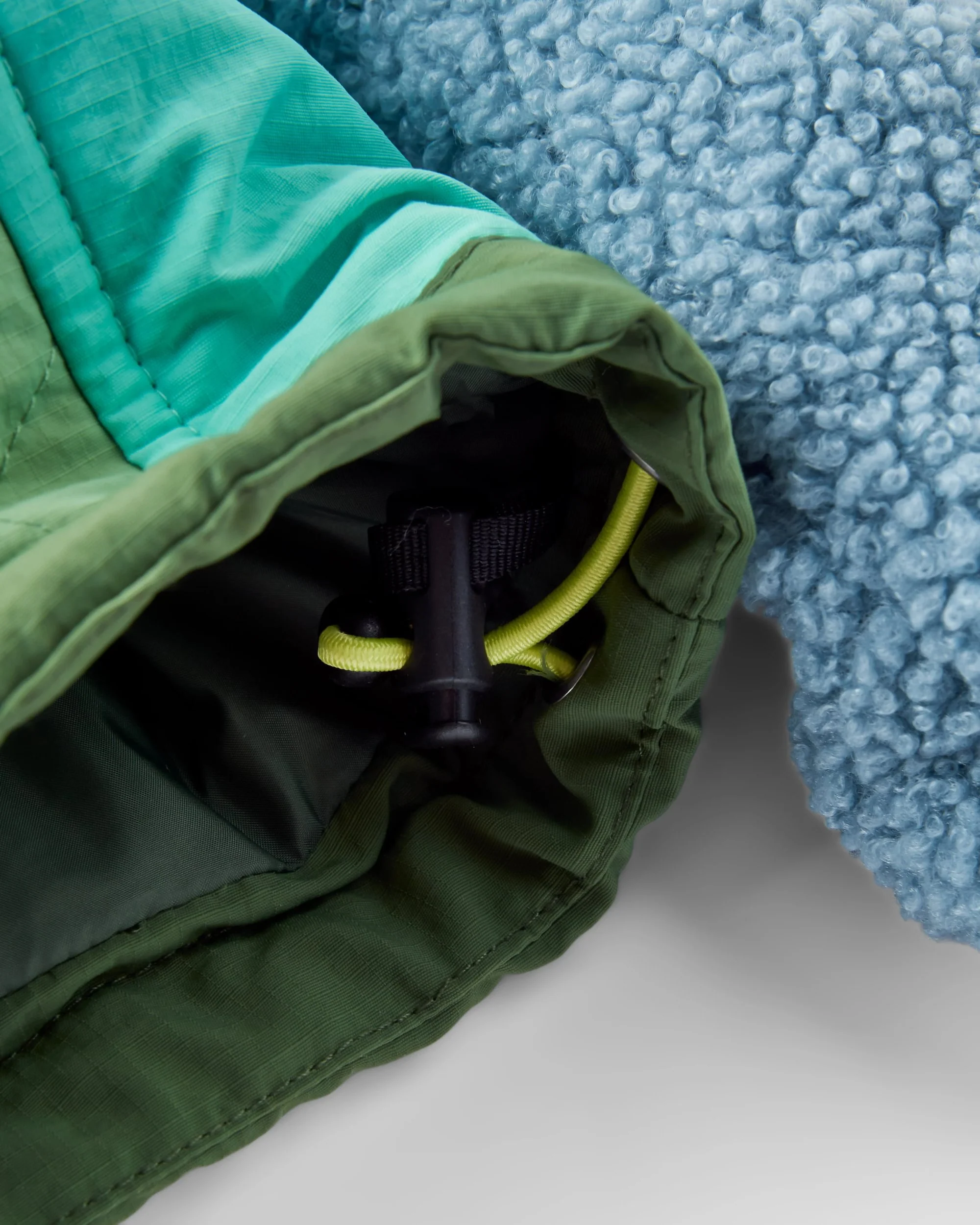 Lara Quilted Jacket - Faded Denim/Stem Green - Image 7