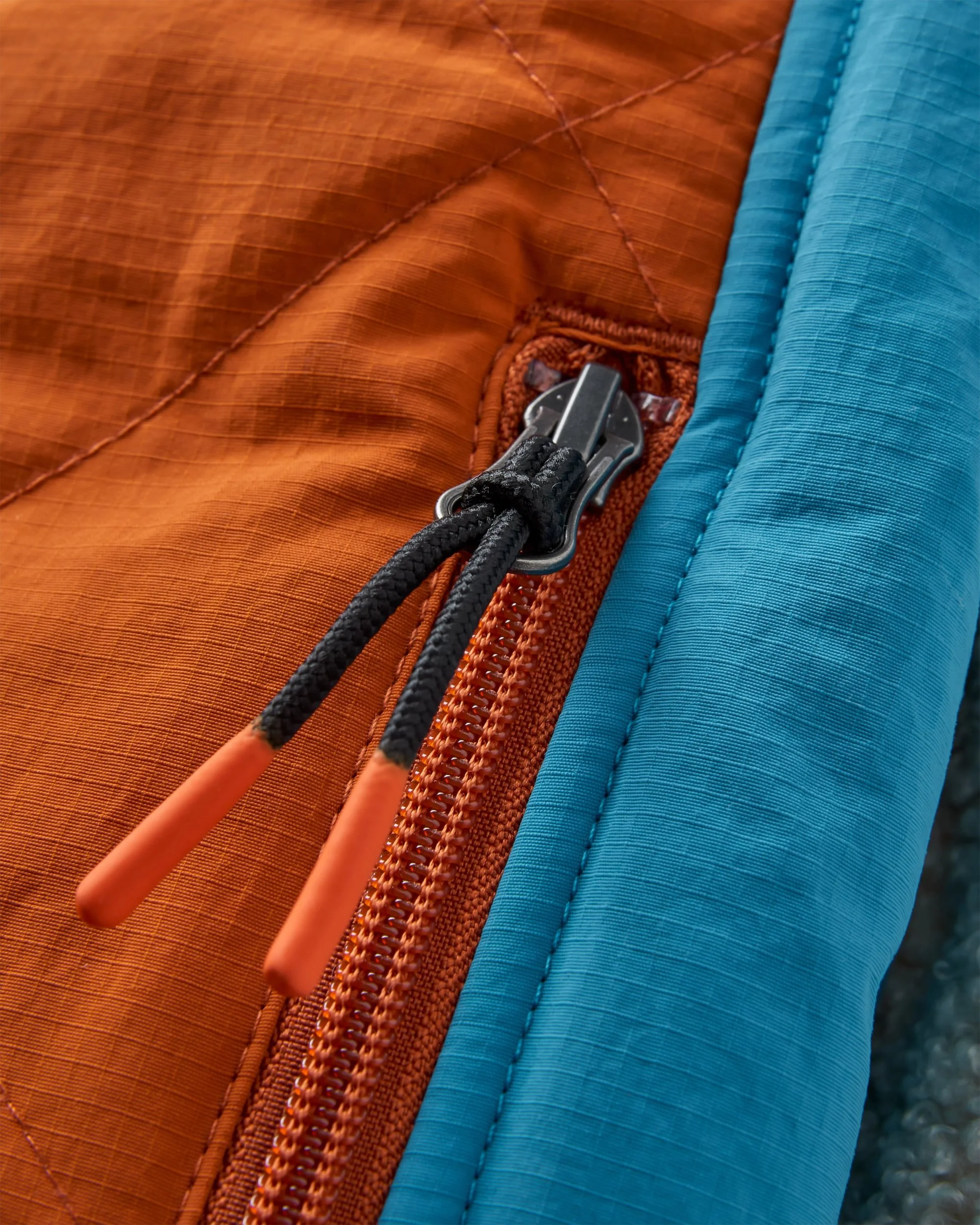 Lara Quilted Jacket - Oat/Sunset Orange - Image 7