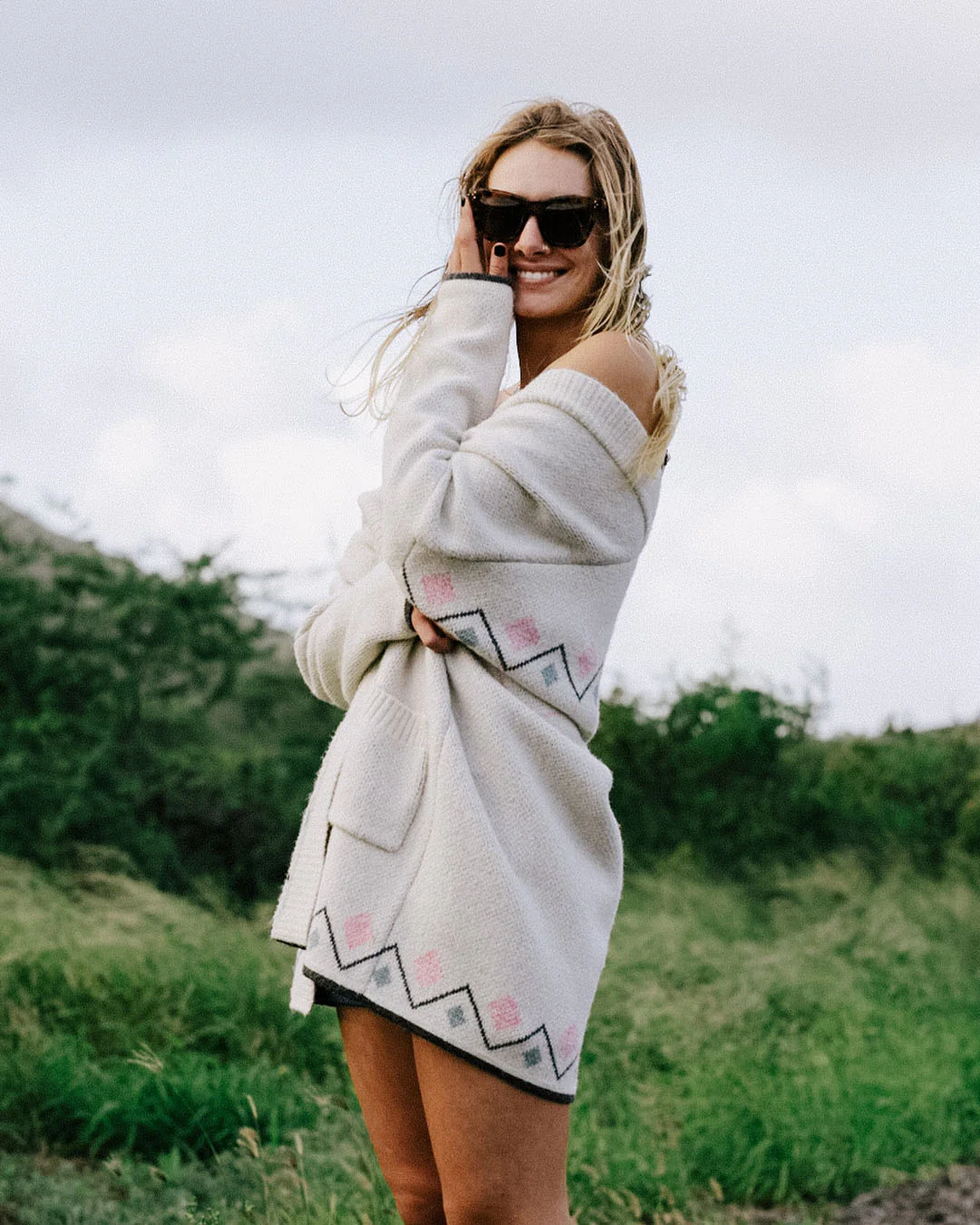 Leif Yarn Cardigan - Off White - Image 2