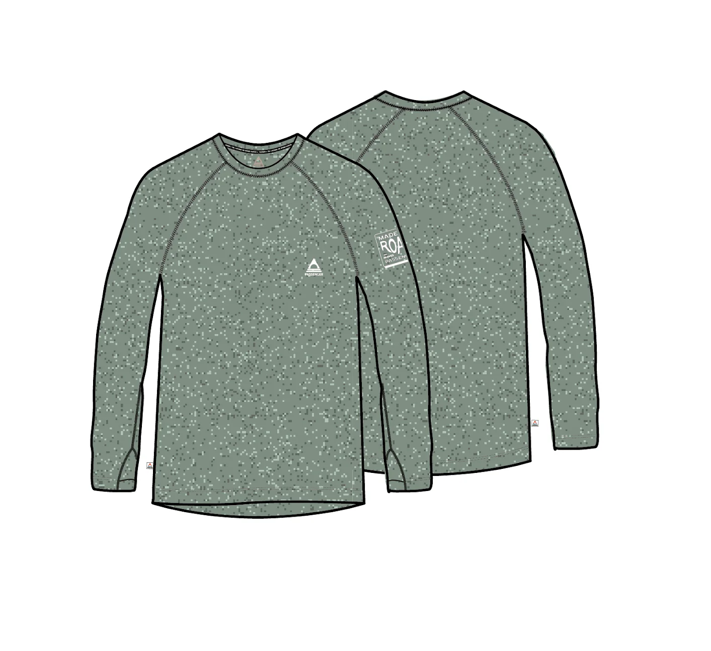 Light Ray Lightweight UPF50 LS T-Shirt - Pistachio Marl - Image 7