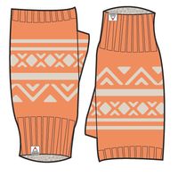 Lily Fleece Lined Fingerless Mittens - Apricot - Image 6