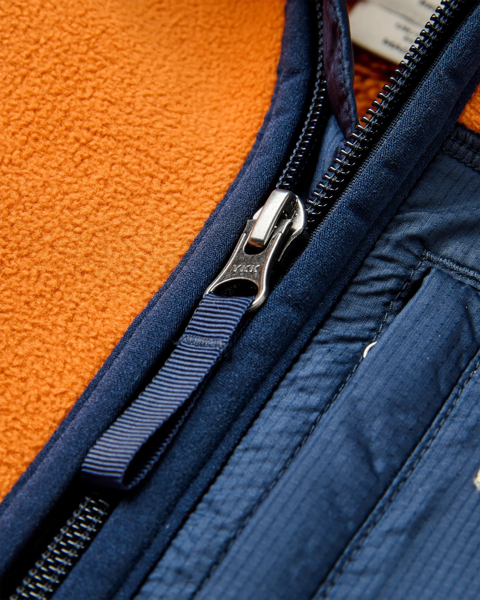 Loch Hooded Polar Fleece - Sunset Orange/Storm Grey - Image 7