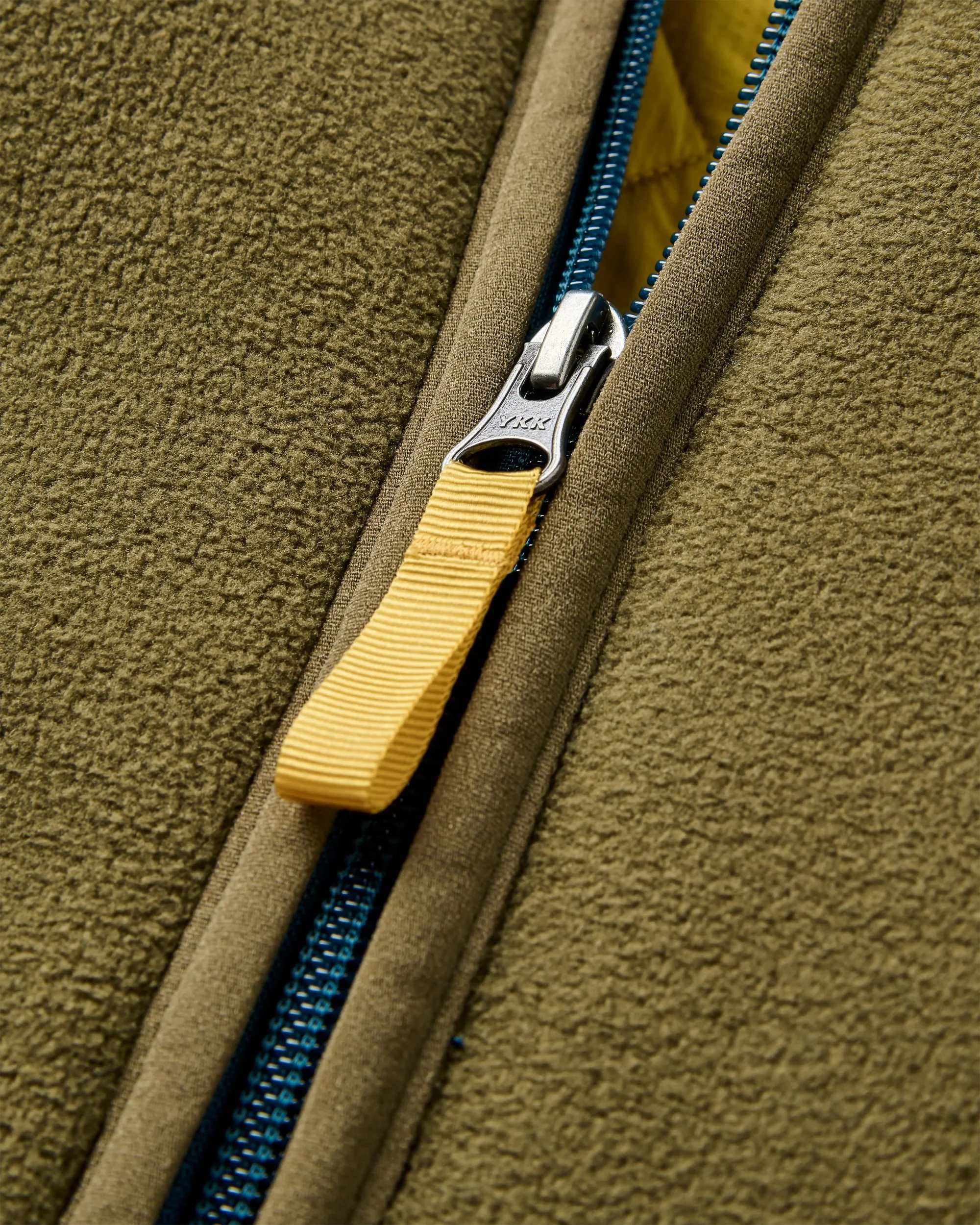 Loch Hooded Polar Fleece - Tidal Blue/Dark Olive - Image 6