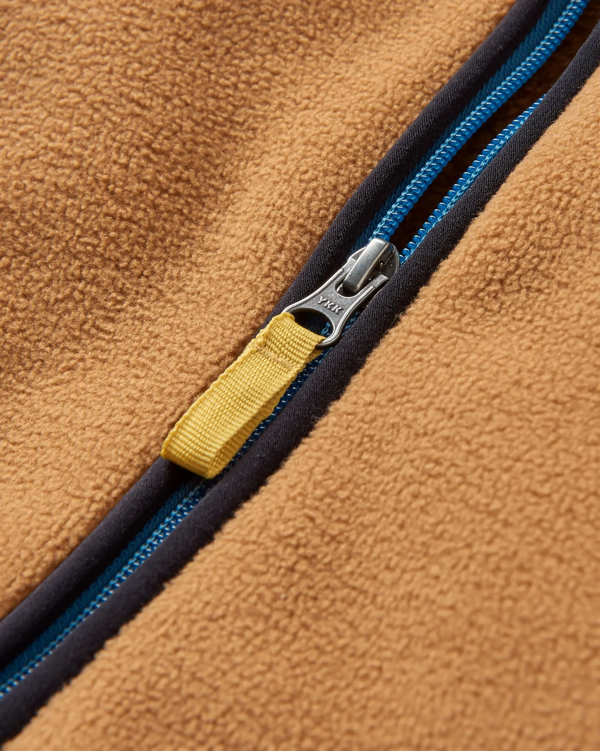 Loch Hooded Polar Fleece - Toffee/Blue Steel - Image 7