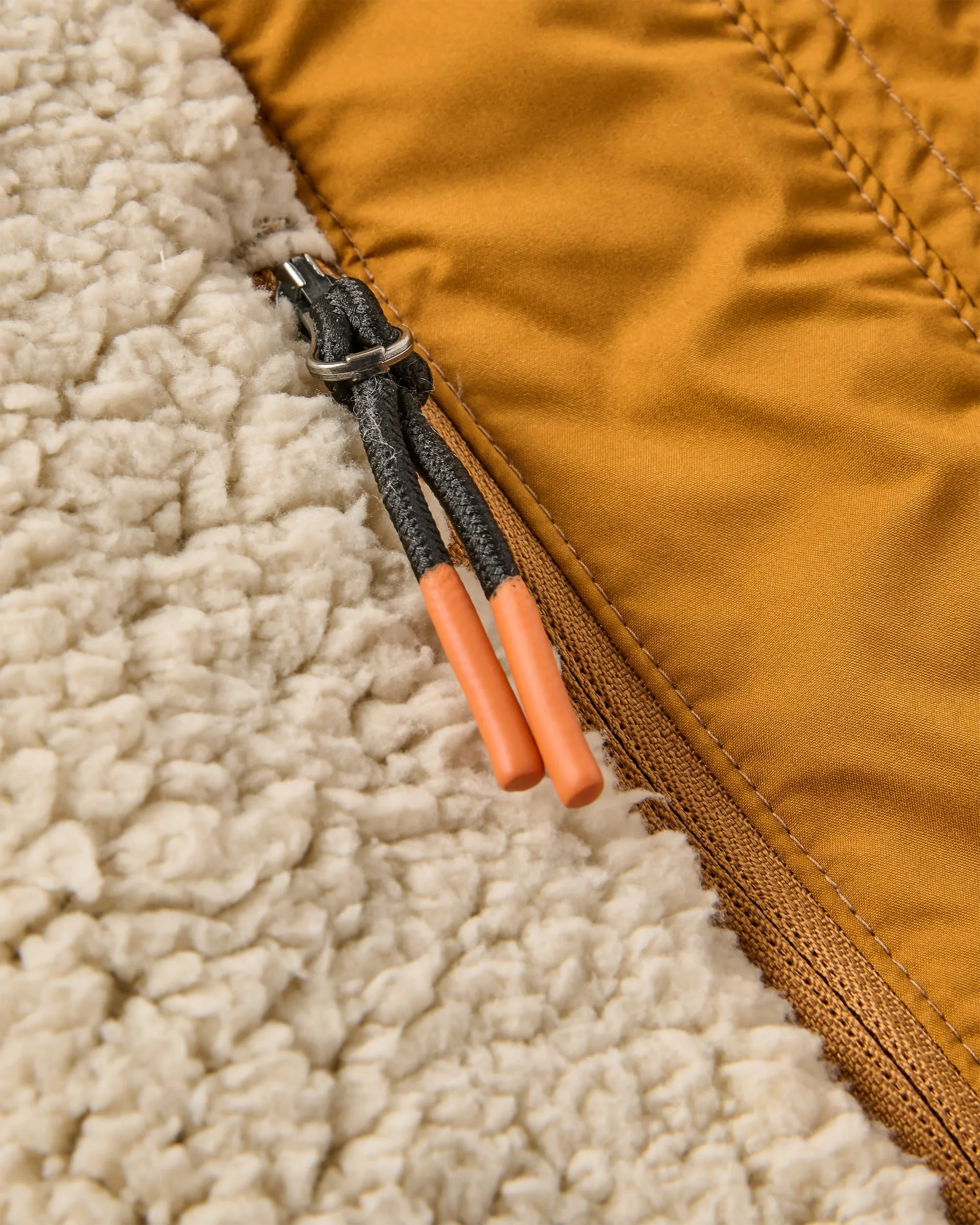 Lucia Sherpa Lined Bomber Jacket - Golden Brown - Image 4