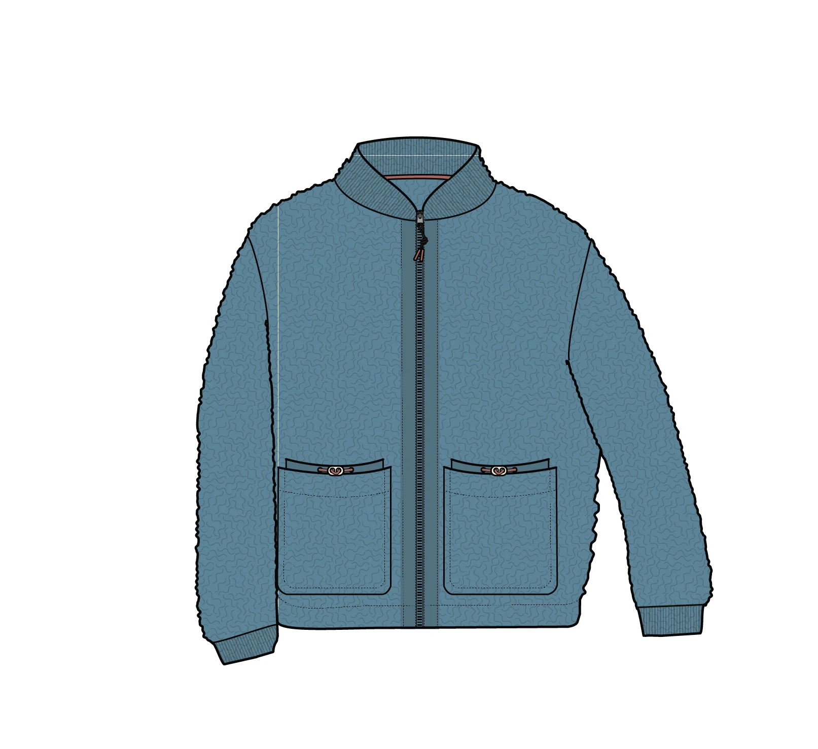 Lucia Sherpa Fleece - Stormy Blue - Image 6