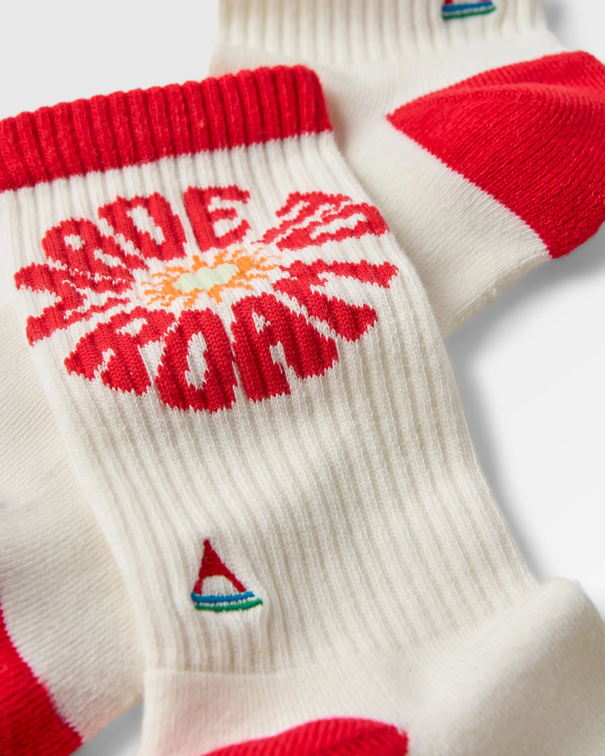 Made to Roam Graphic Crew Socks - White - Image 5