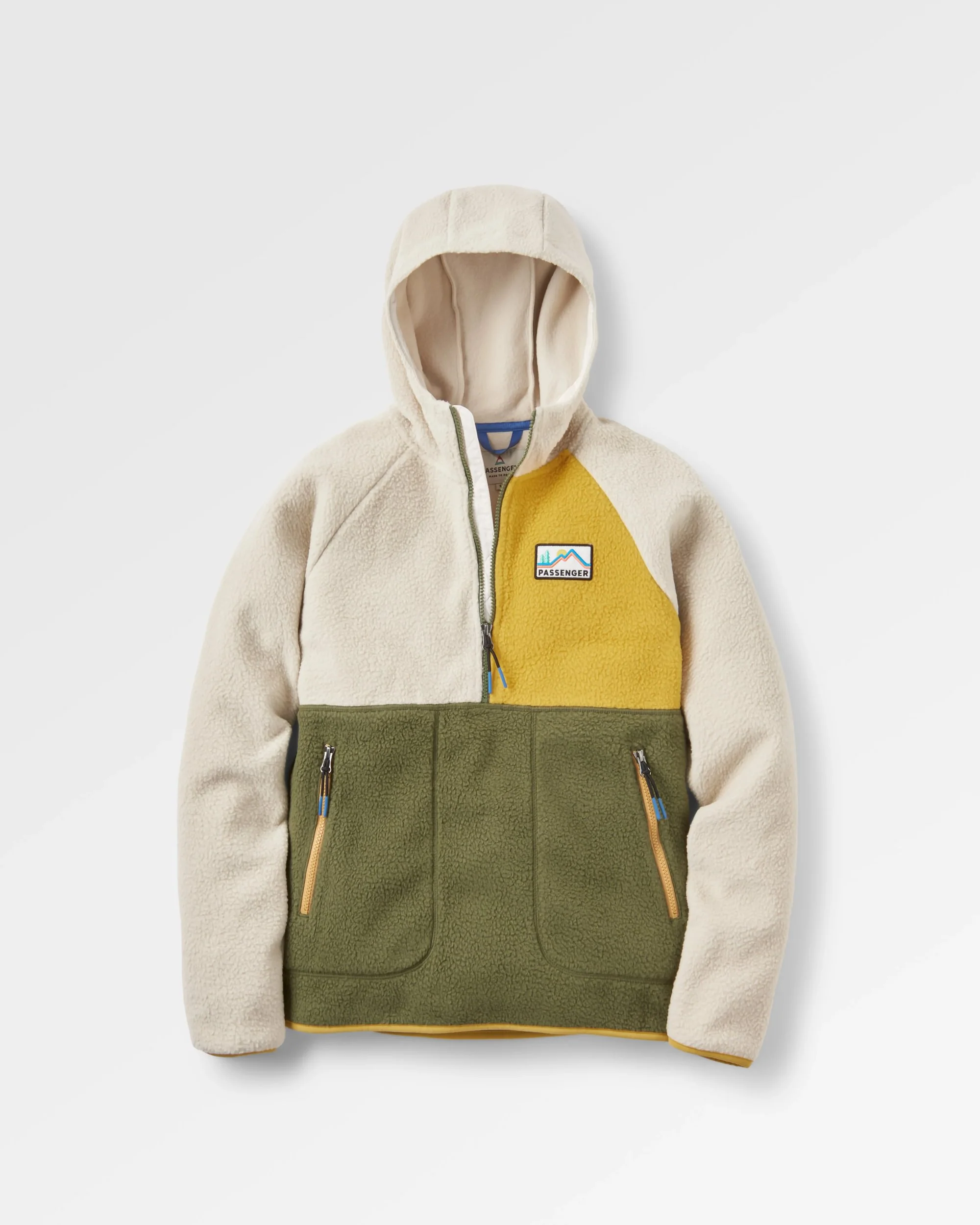 Maine 1/2 Zip Sherpa Fleece - Khaki - Image 2