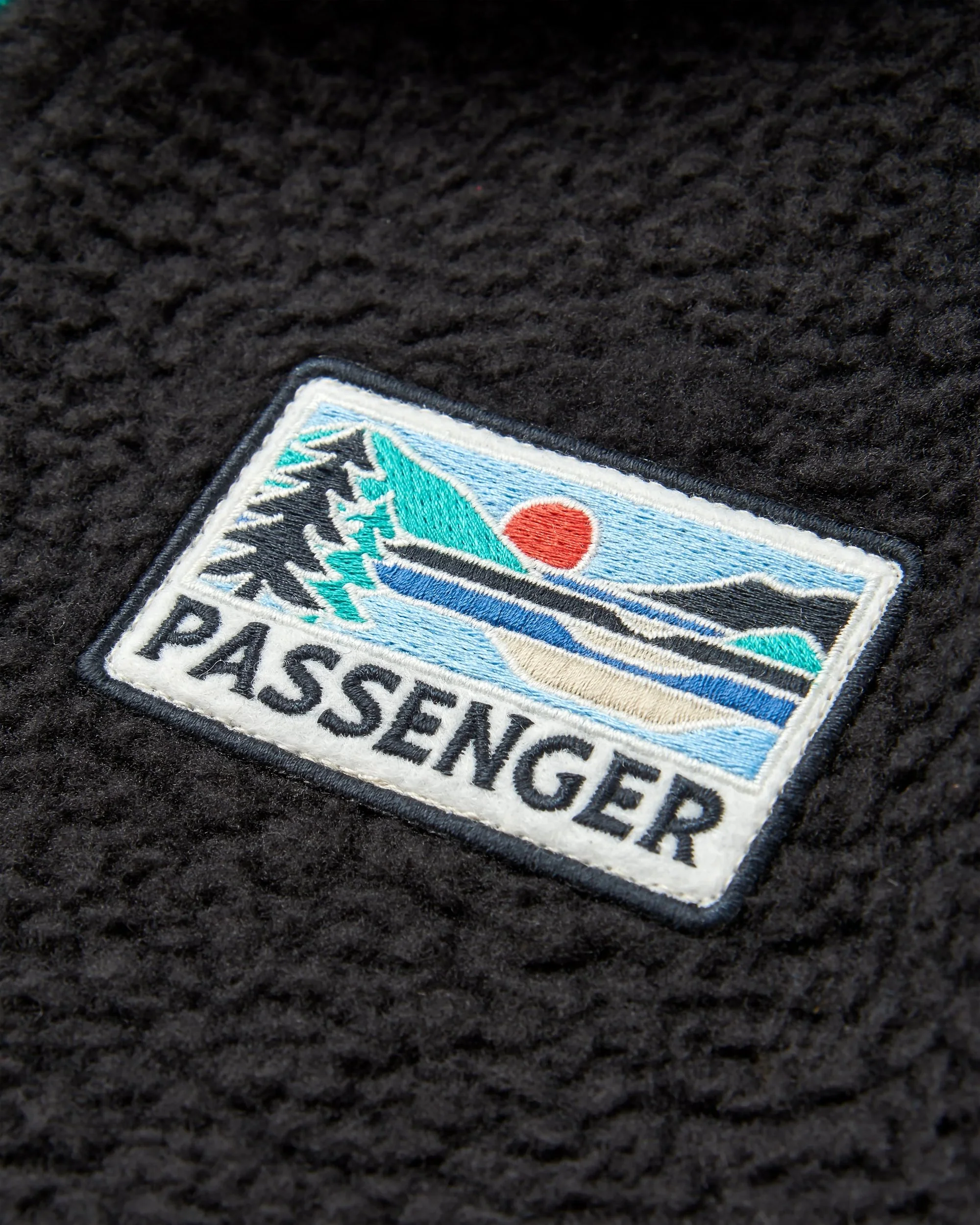 Maine 1/2 Zip Sherpa Fleece - Black - Image 2