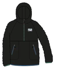 Maine 1/2 Zip Sherpa Fleece - Black - Image 8