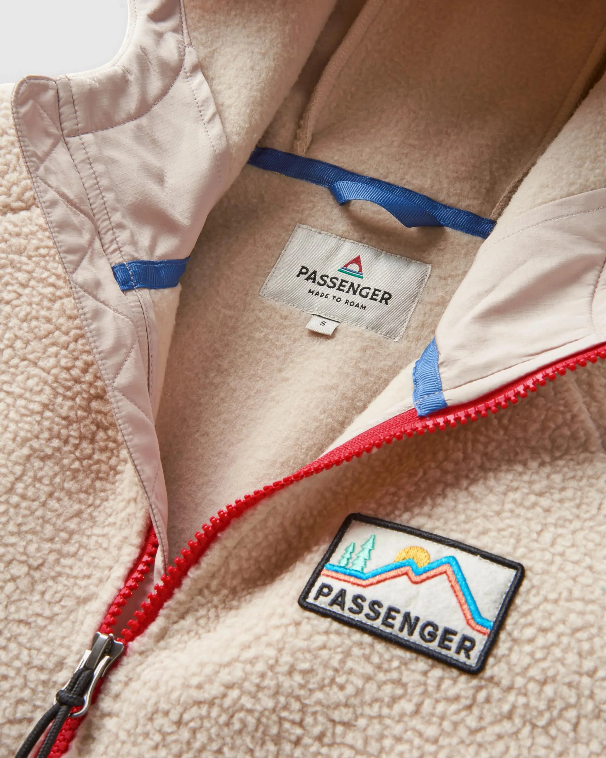 Maine 1/2 Zip Sherpa Fleece - Shell Pink - Image 2