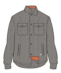 Maple Polar Fleece Shirt - Grey Marl - Image 7