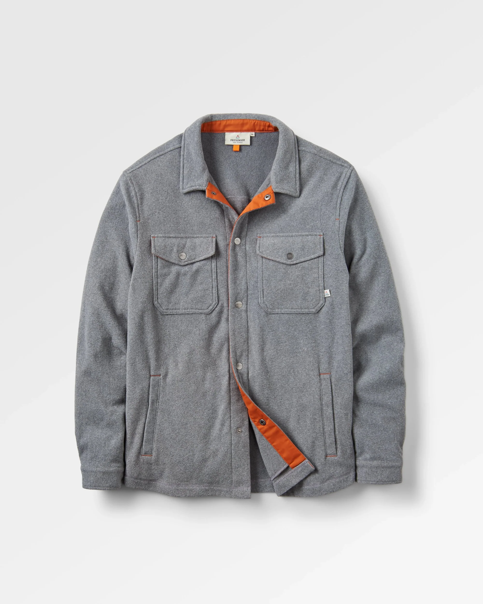 Maple Polar Fleece Shirt - Grey Marl 2 - Image 2
