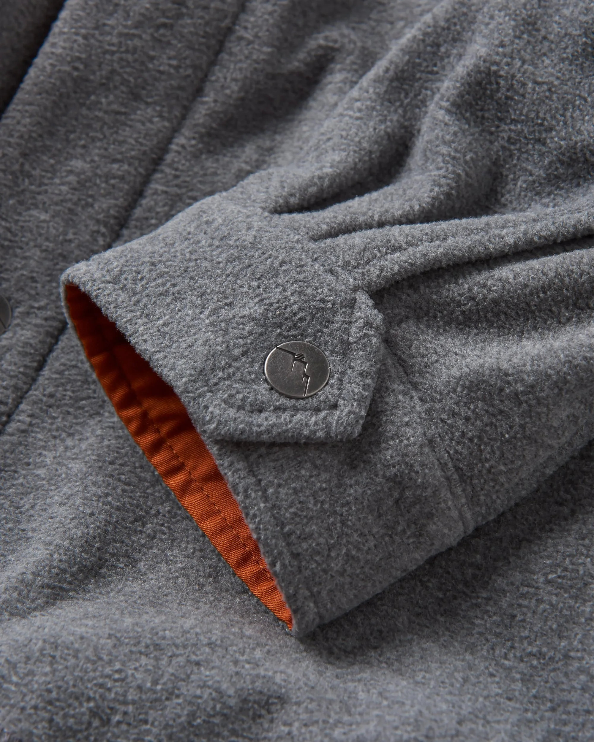 Maple Polar Fleece Shirt - Grey Marl 2 - Image 8