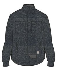 Maple Polar Fleece Shirt - Navy Marl - Image 11