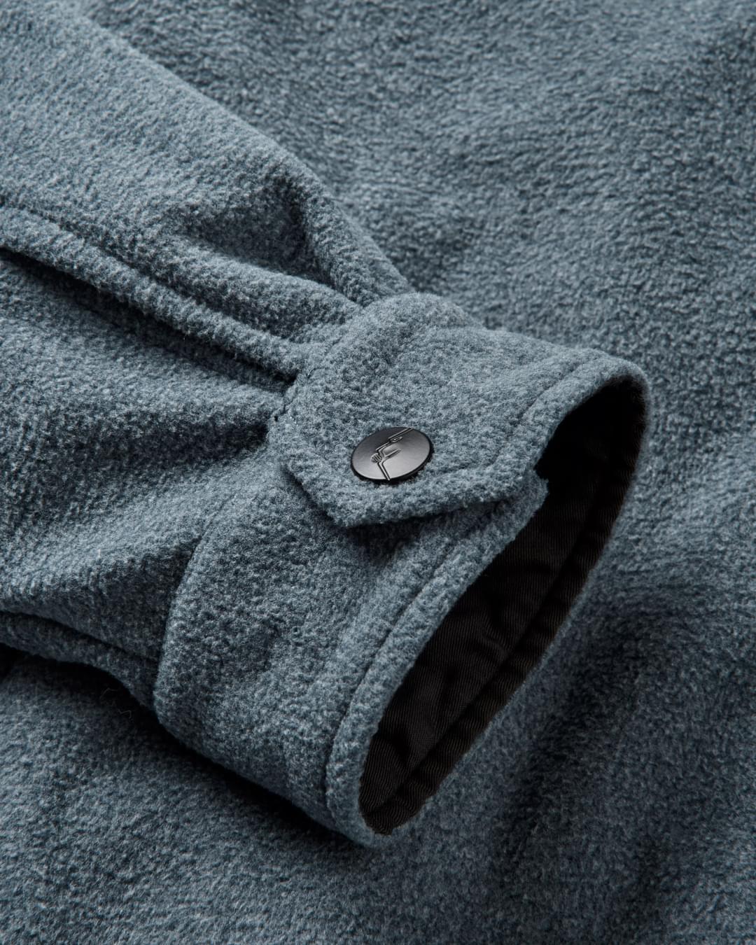 Maple Polar Fleece Shirt - Navy Marl - Image 9