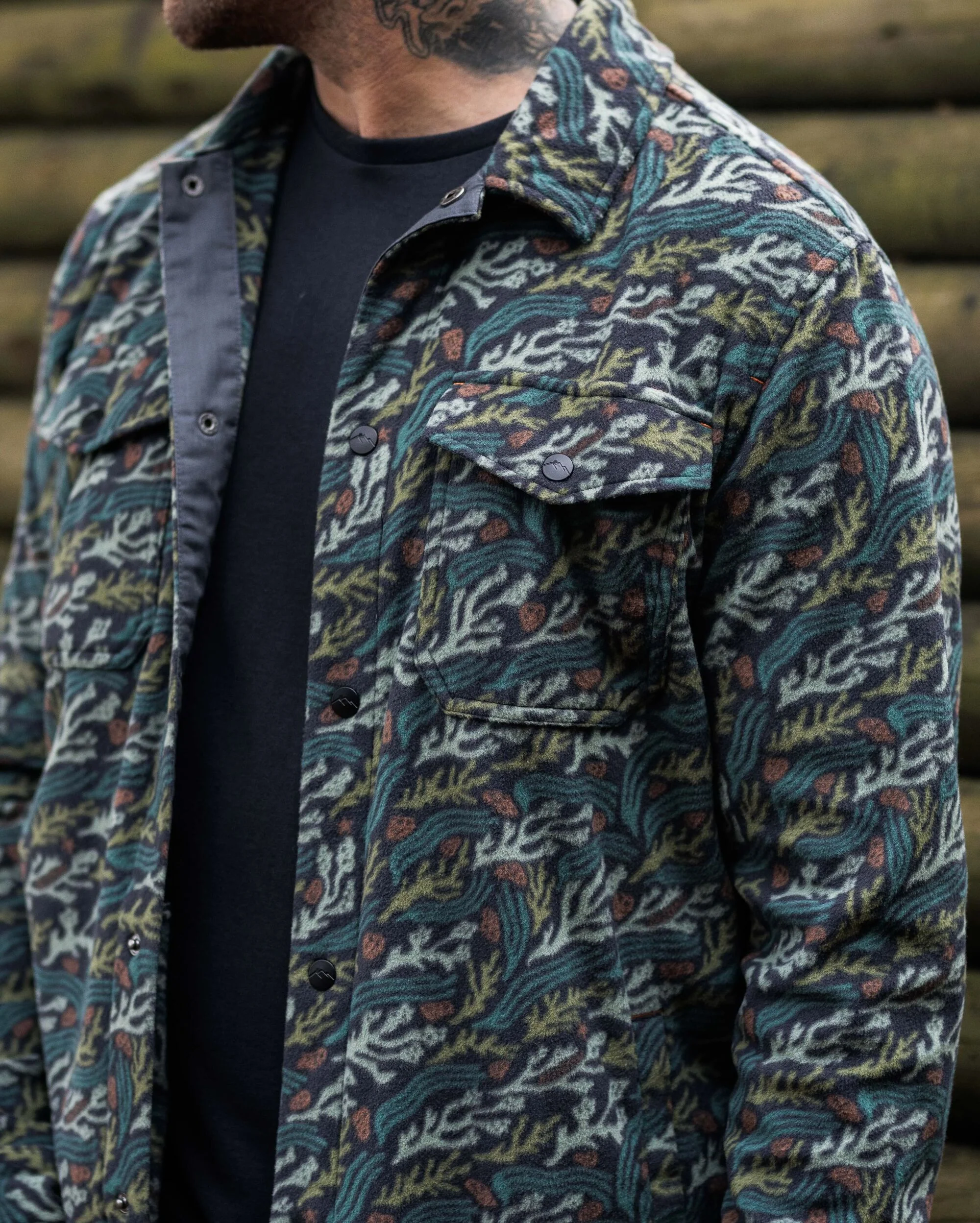 Maple Polar Fleece Shirt - Ocean Current Black - Image 4