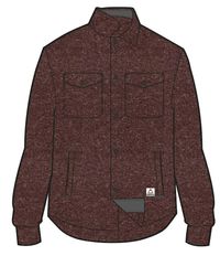 Maple Polar Fleece Shirt - Wine Marl - Image 7