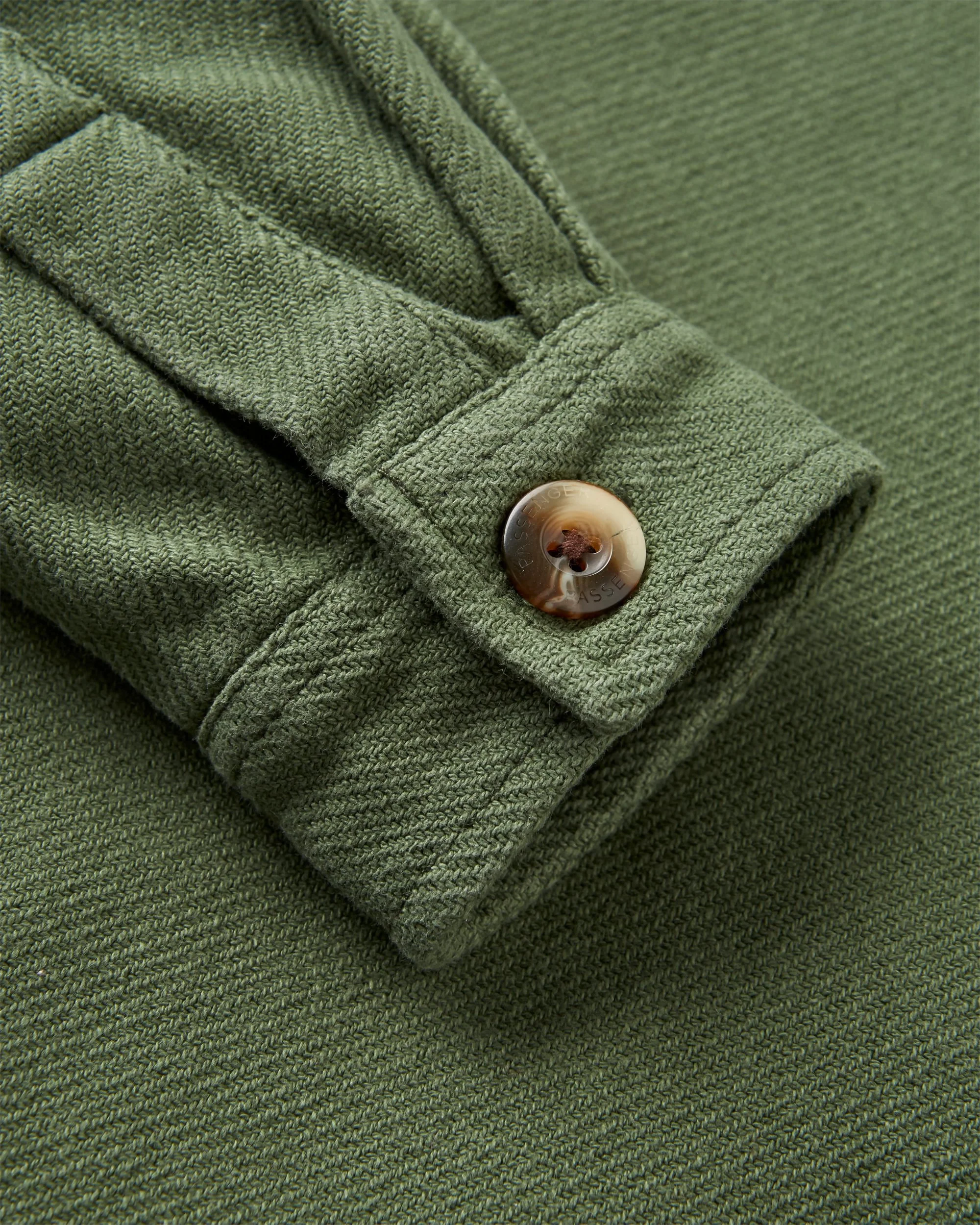 Maya Twill Overshirt - Wild Green - Image 11