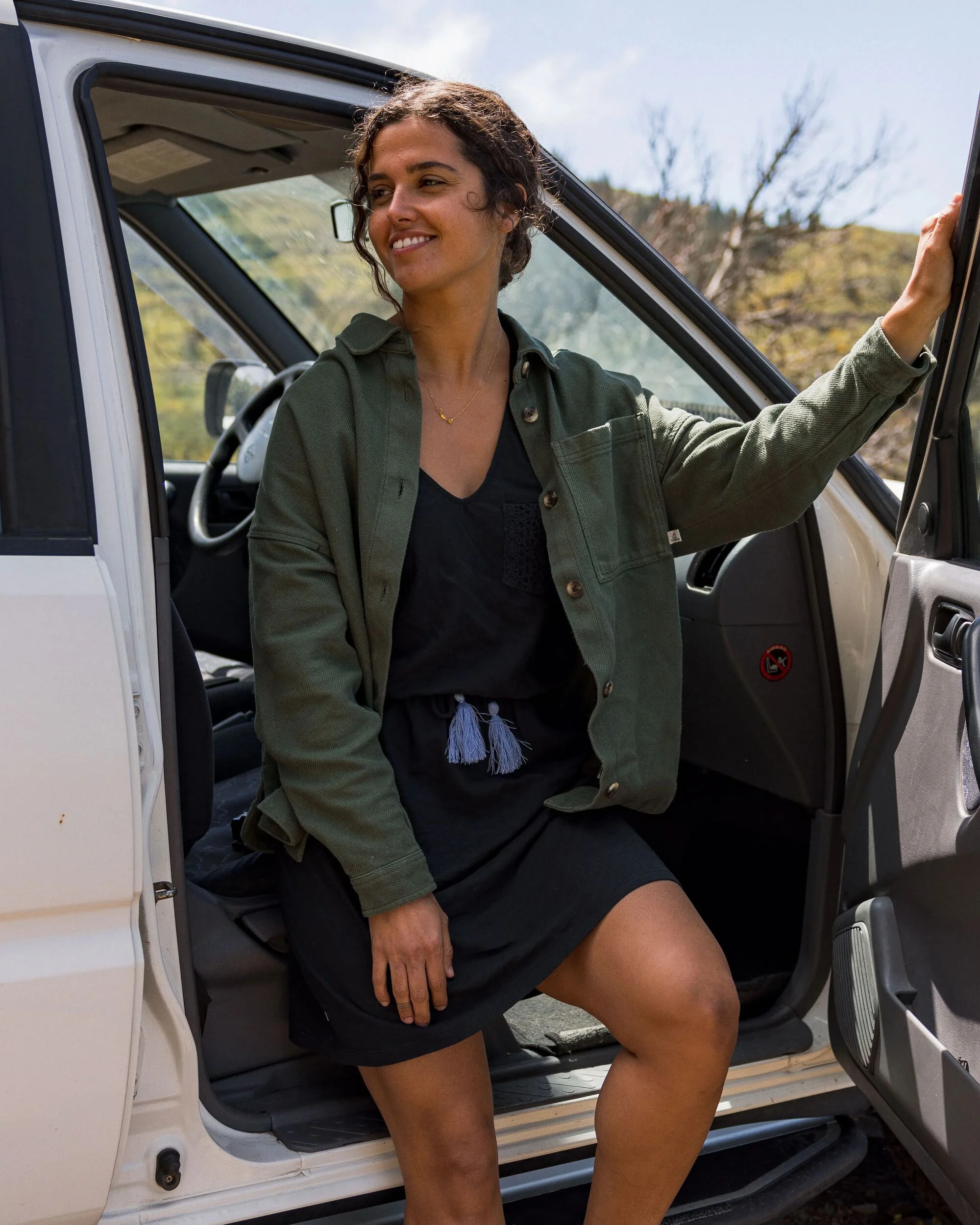 Maya Twill Overshirt - Wild Green - Image 3