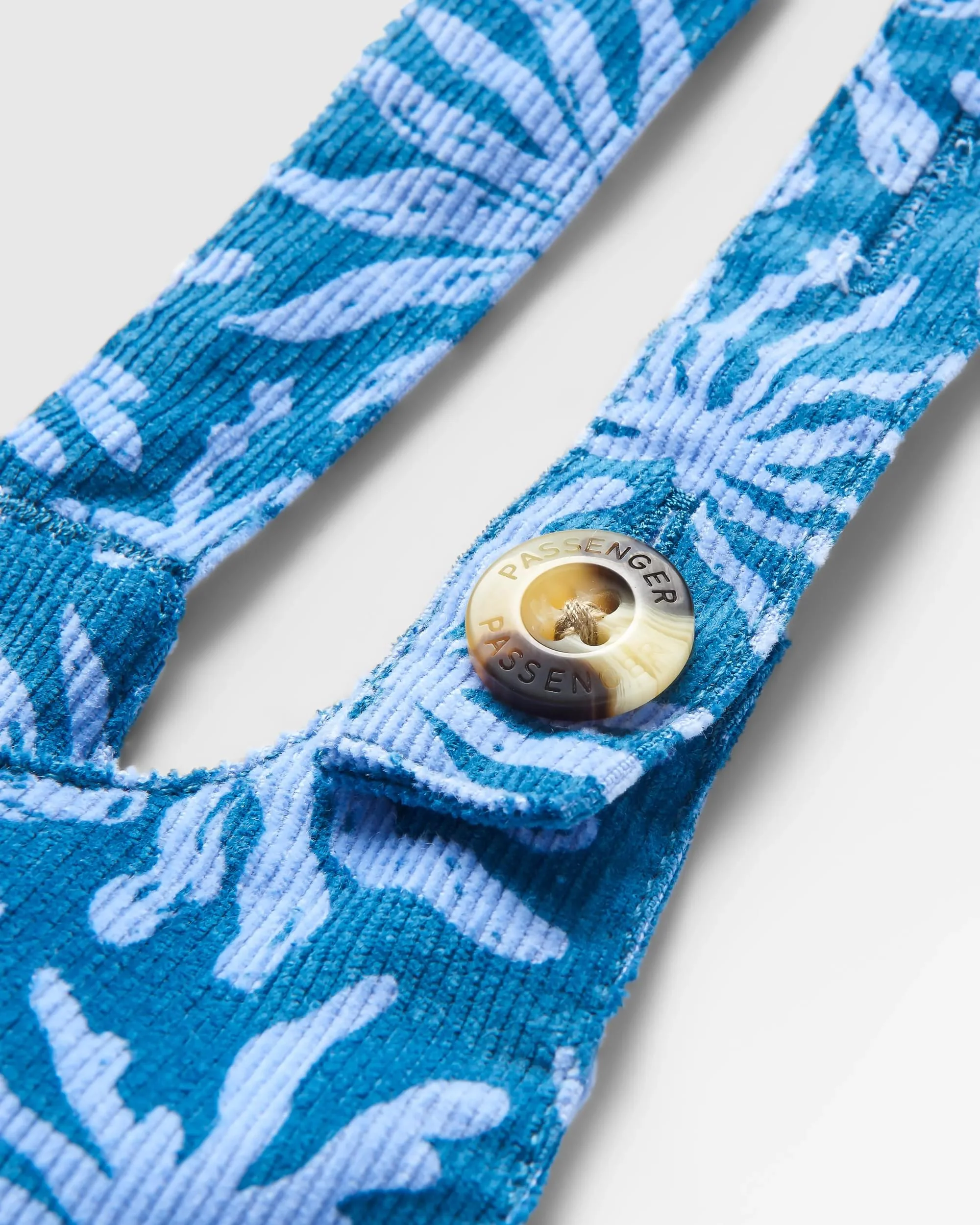 Meadows Organic Cotton Cord Dungarees - Seaweed Blue Steel - Image 9