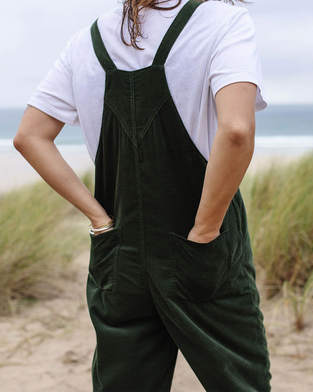 Meadows Cord Dungarees - Fir Tree - Image 7