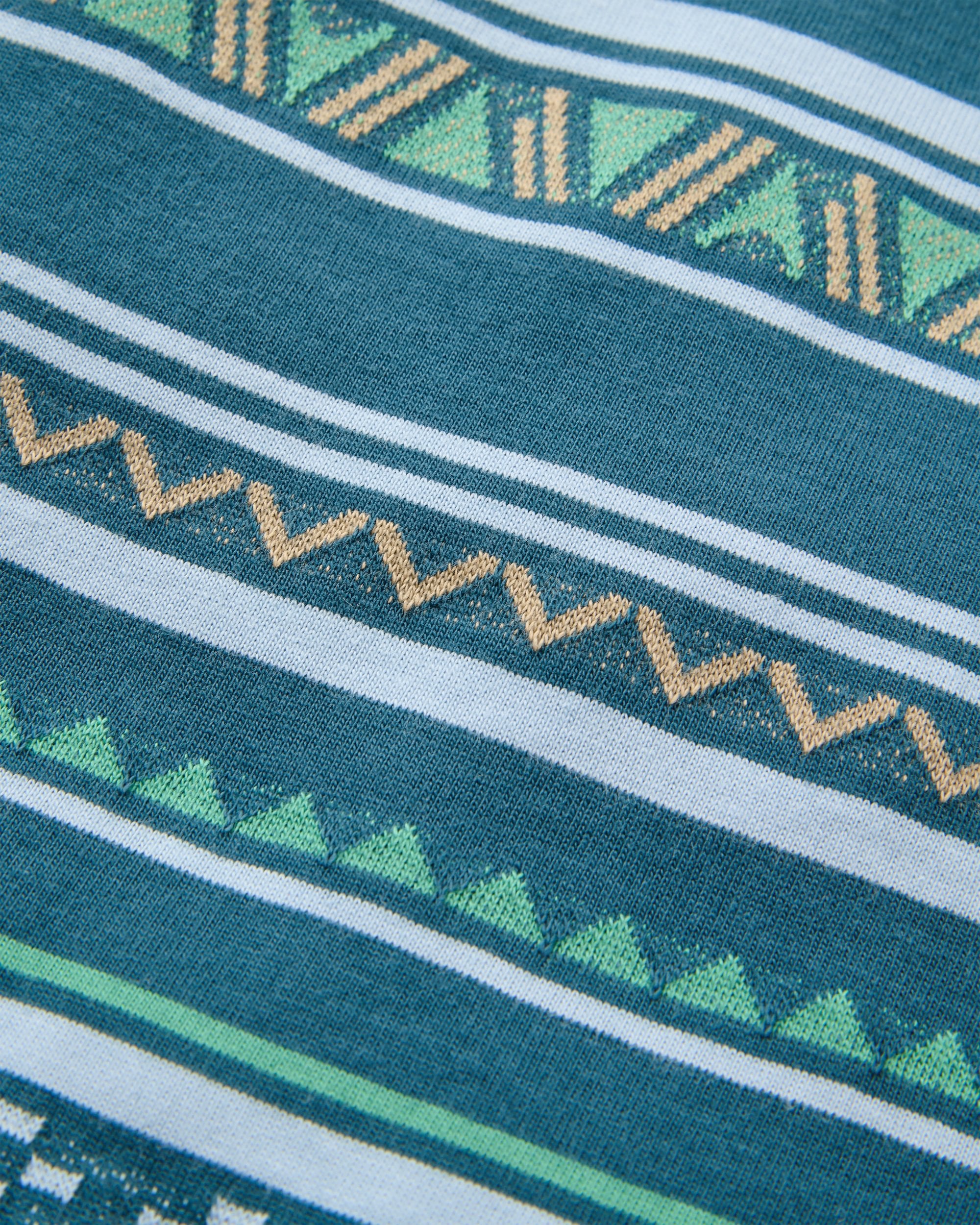 Mellower Jacquard T-Shirt - Geo Stripe Mediterranean - Image 3
