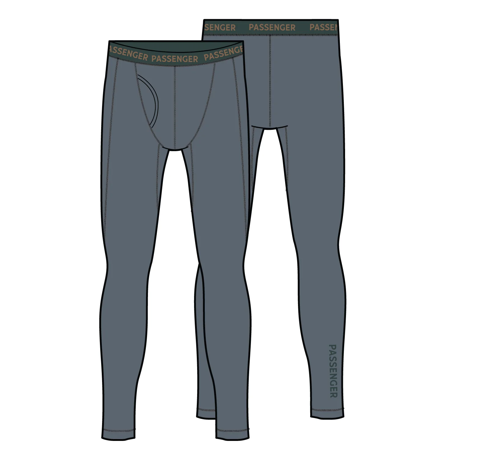 Men's Merino Blend Base Layer Bottom - Storm Grey - Image 10