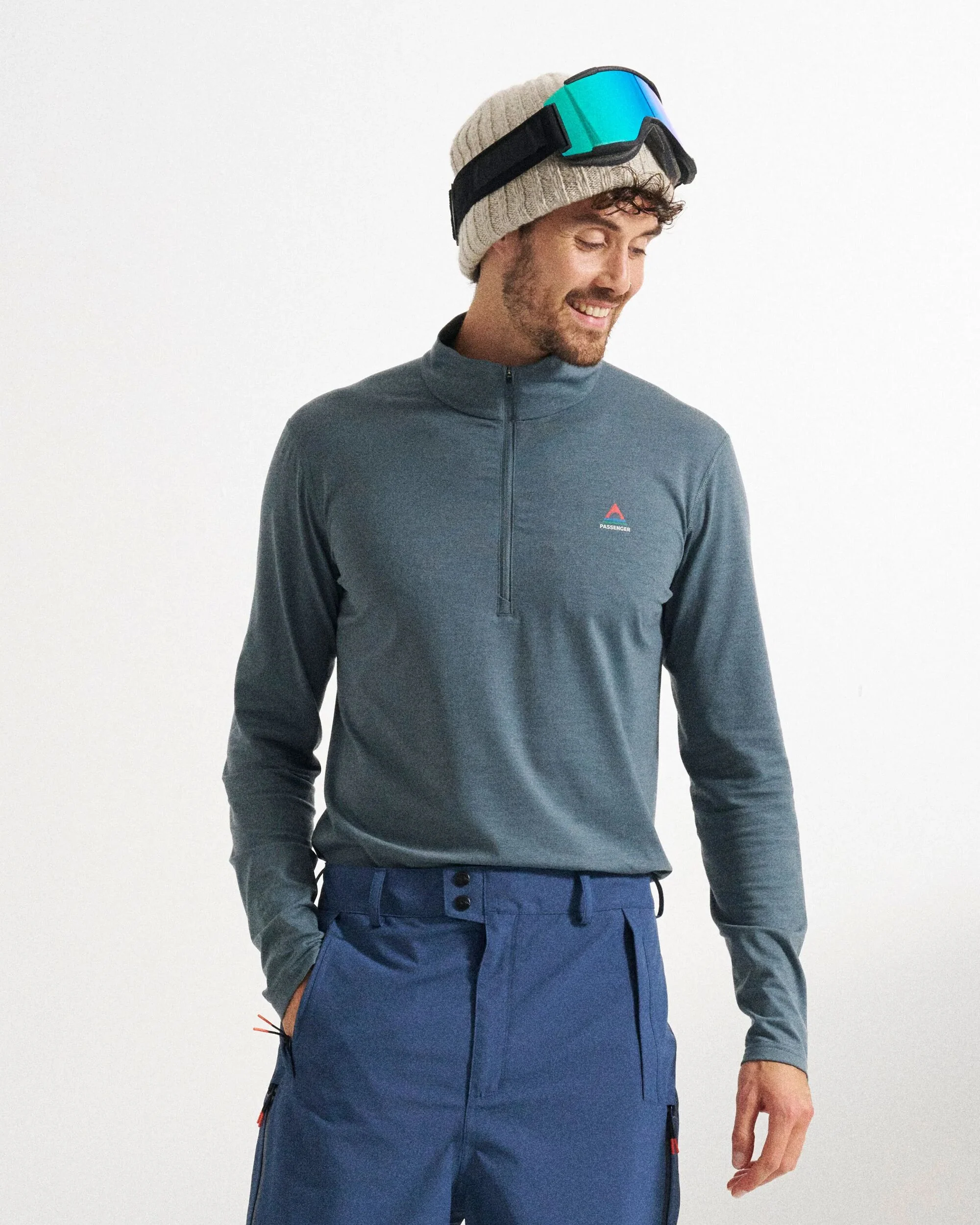 Men's Merino Blend Base Layer Top - Storm Grey - Image 3