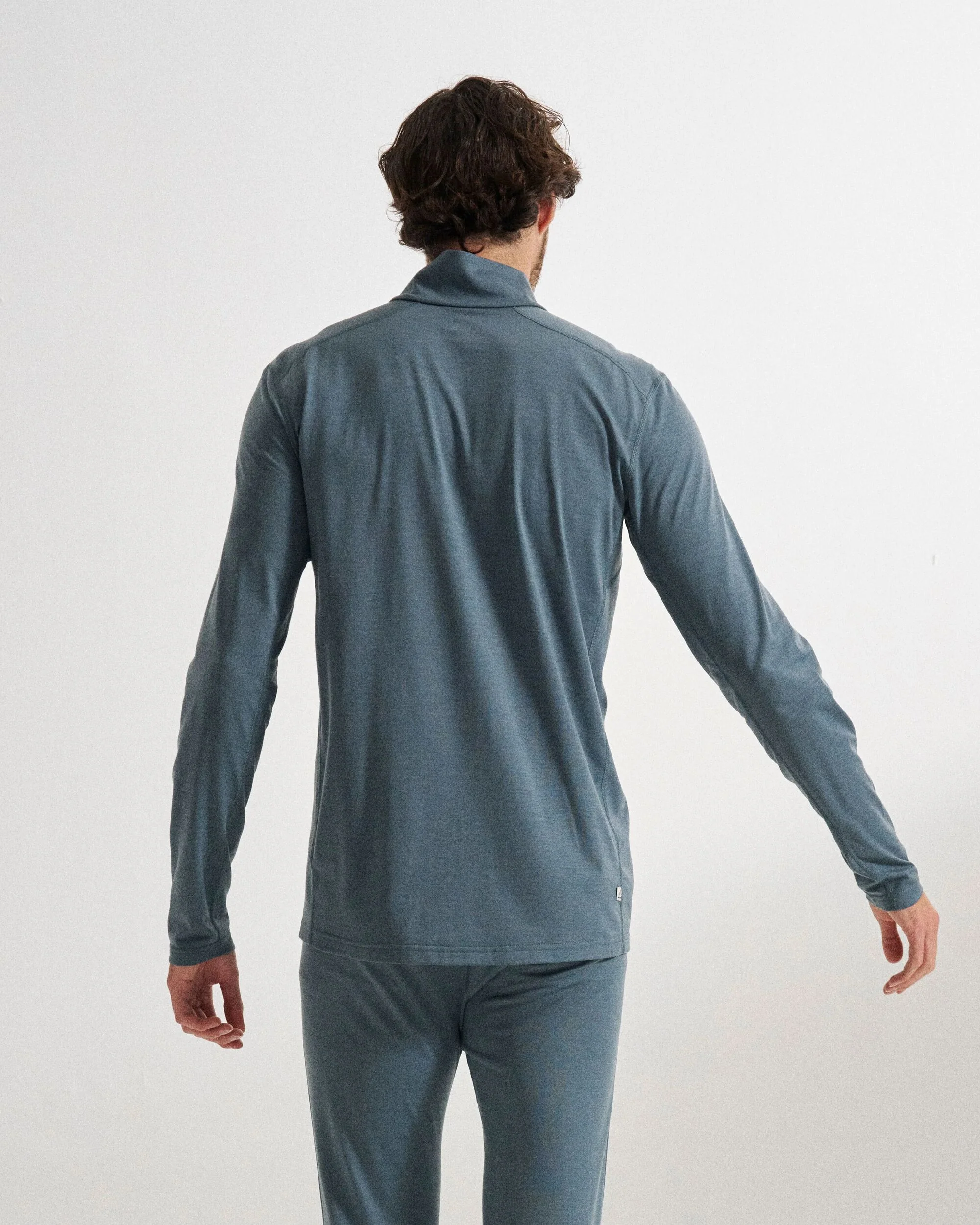 Men's Merino Blend Base Layer Top - Storm Grey - Image 5