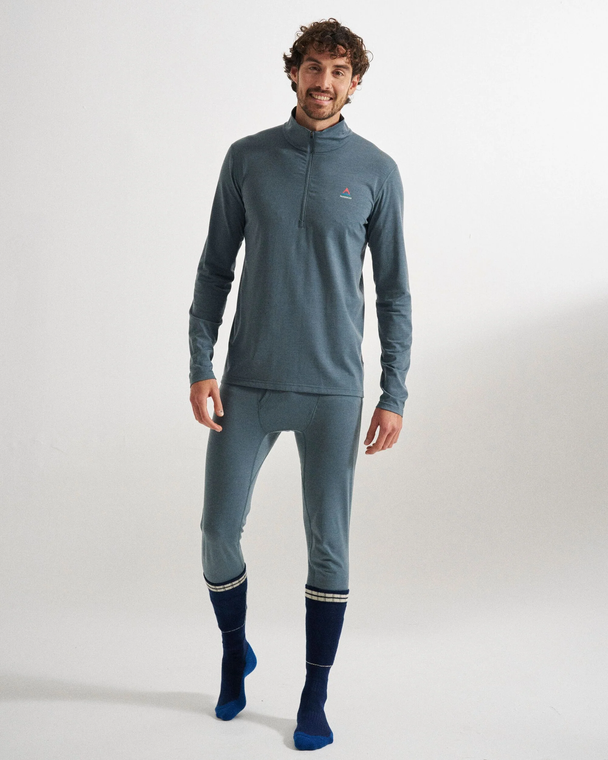 Men's Merino Blend Base Layer Top - Storm Grey - Image 6