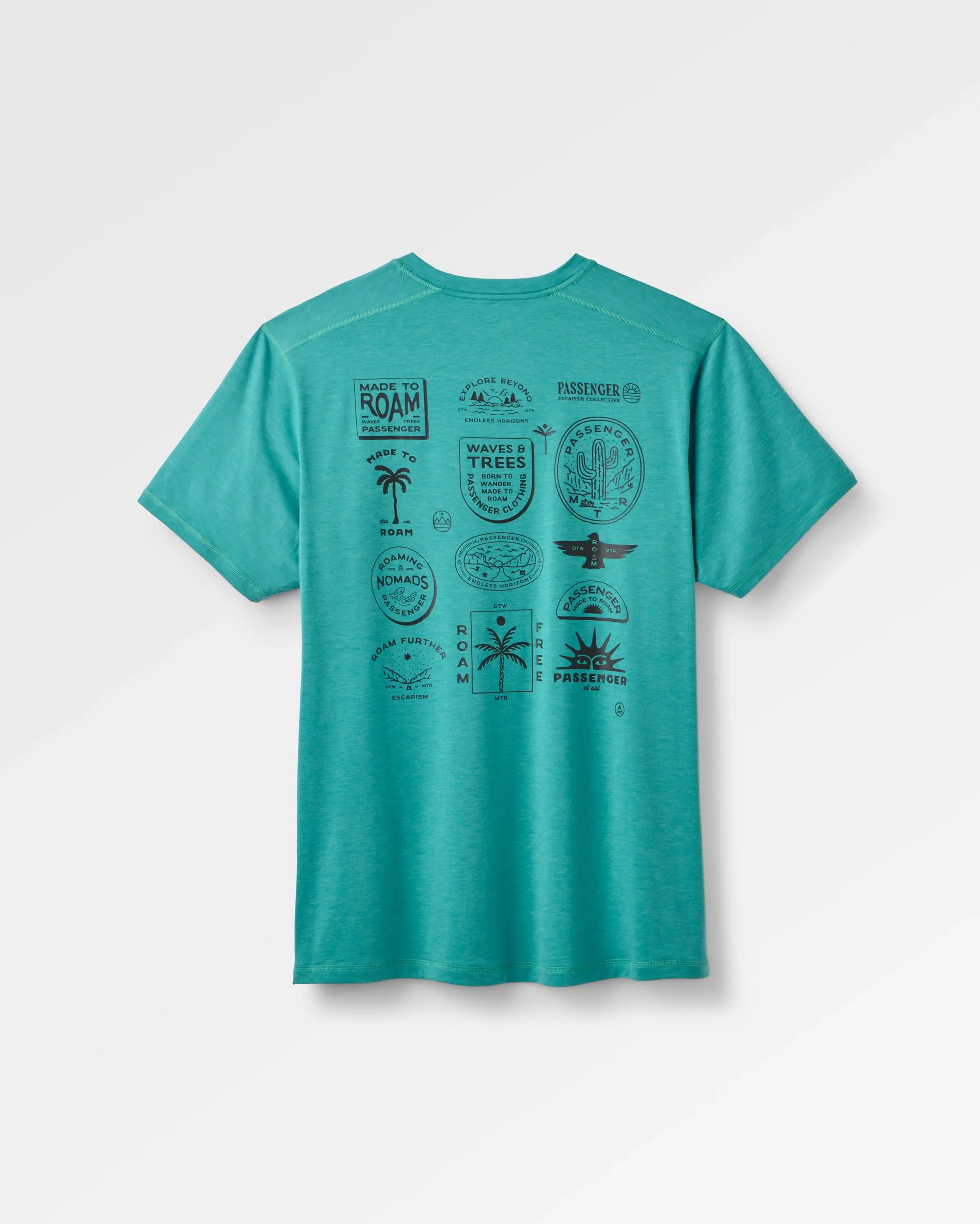Men's Solscape Active T-Shirt - Ocean Teal Marl - Image 2