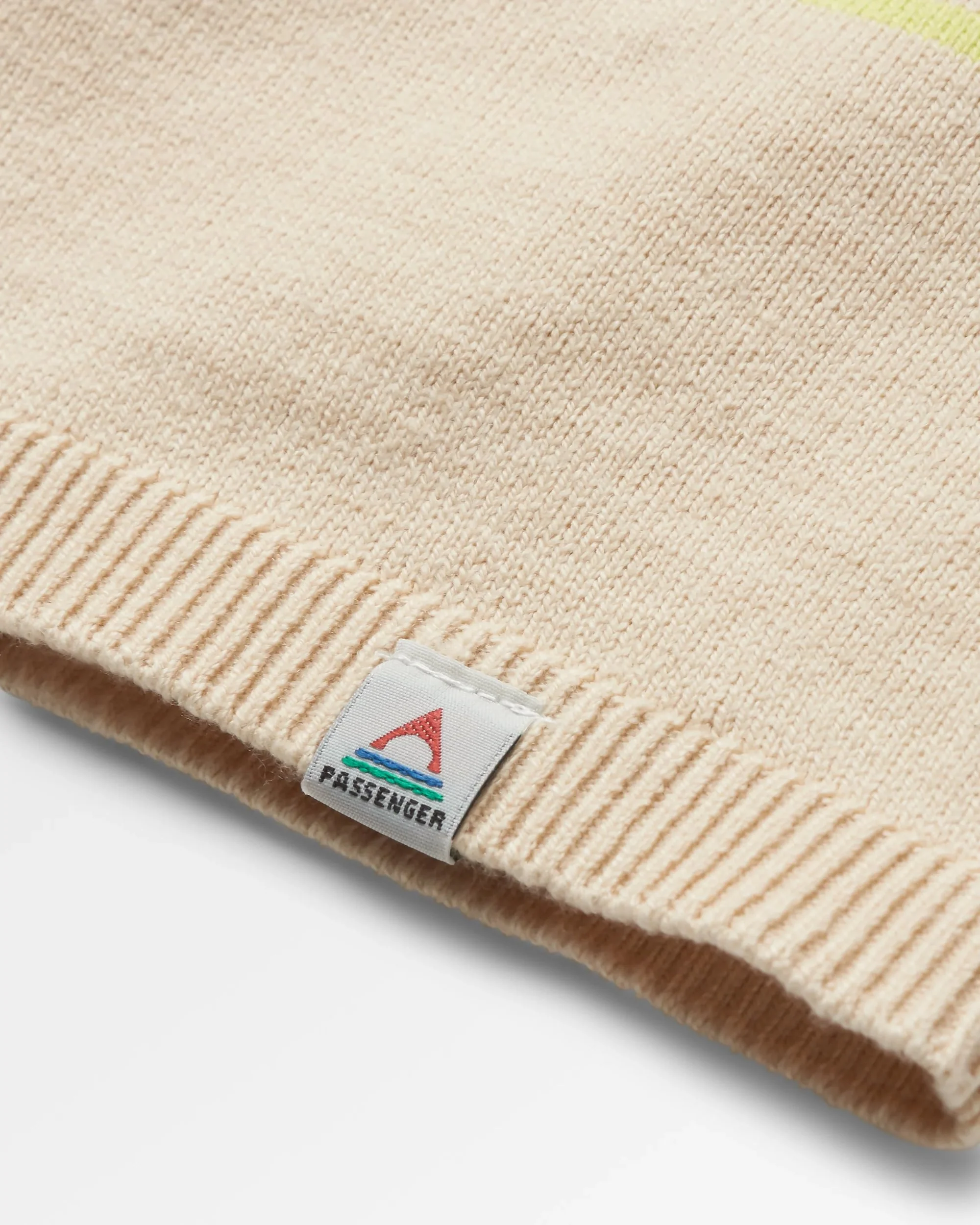 Migrate Organic Knitted Jumper - Oat Multi Stripe - Image 4