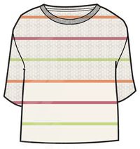 Migrate Organic Knitted Jumper - Oat Multi Stripe - Image 5