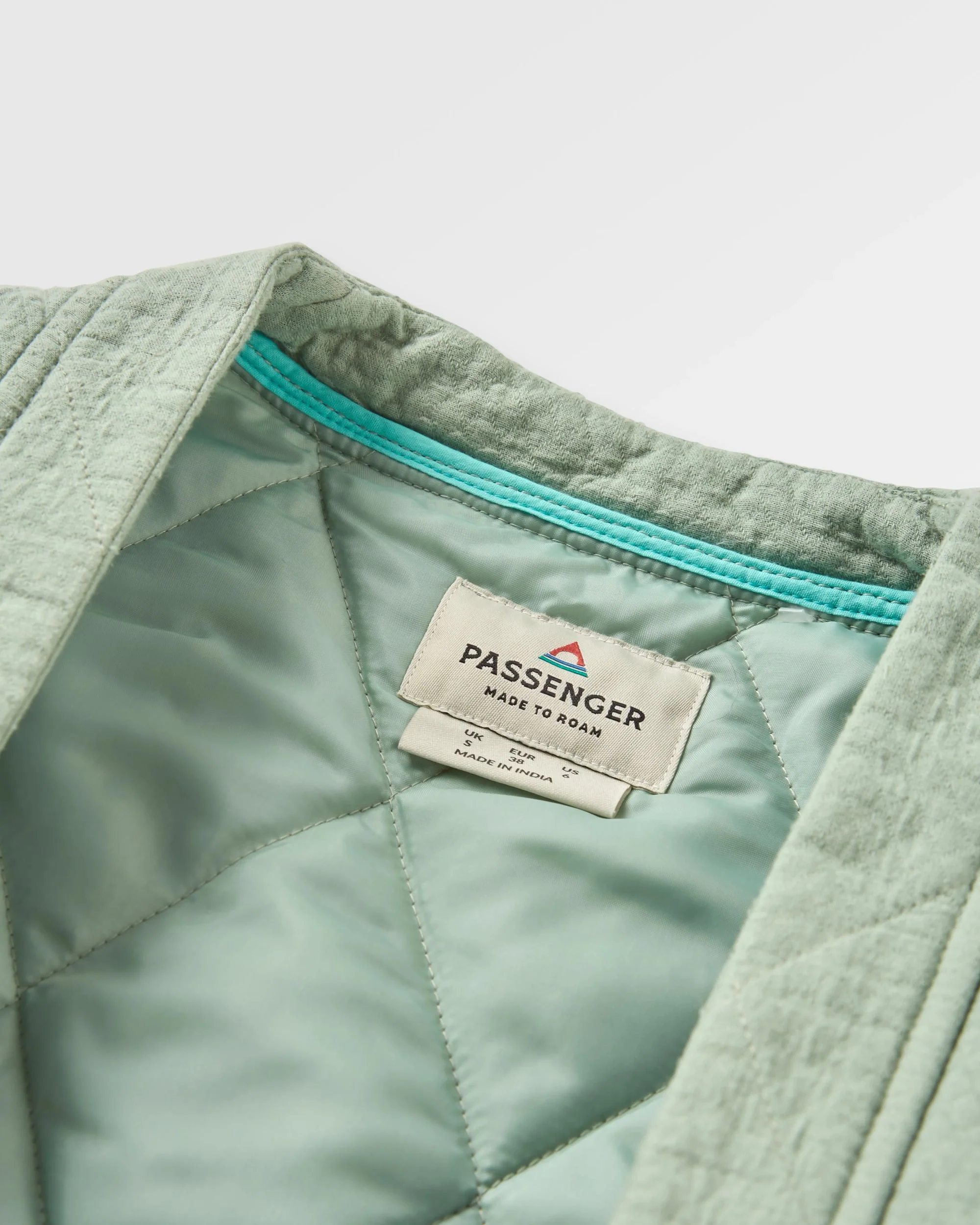 Mira Organic Cotton Quilted Overshirt - Pistachio - Image 7