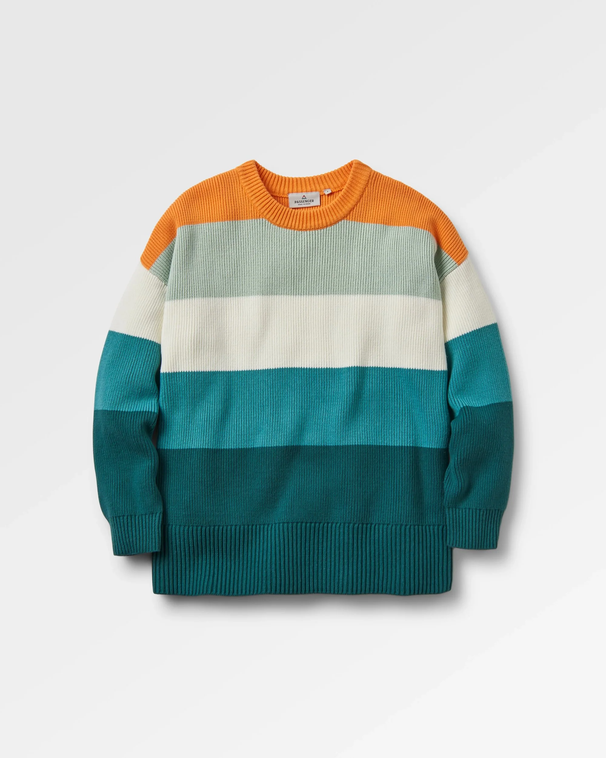 Moments Oversized Organic Knitted Jumper - Multi Stripe - Image 2