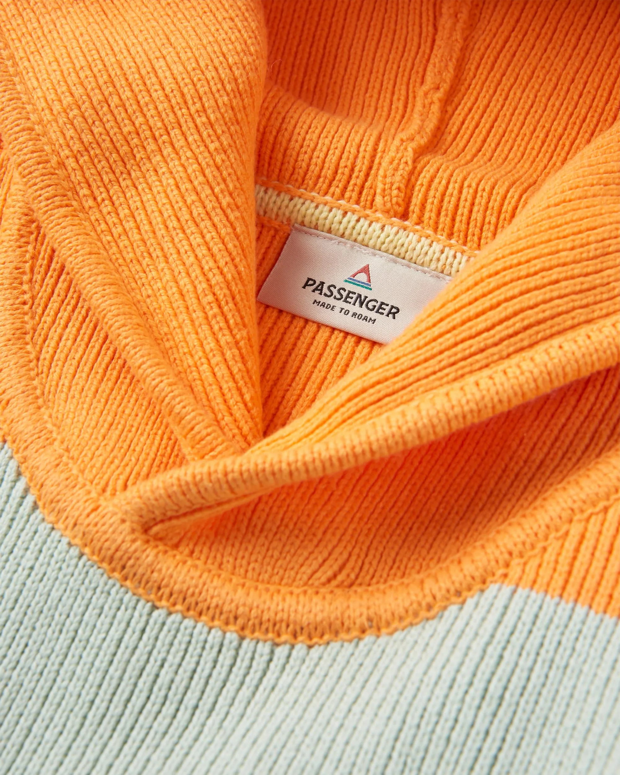 Moments Oversized Organic Cotton Knitted Hoodie - Multi Stripe - Image 5