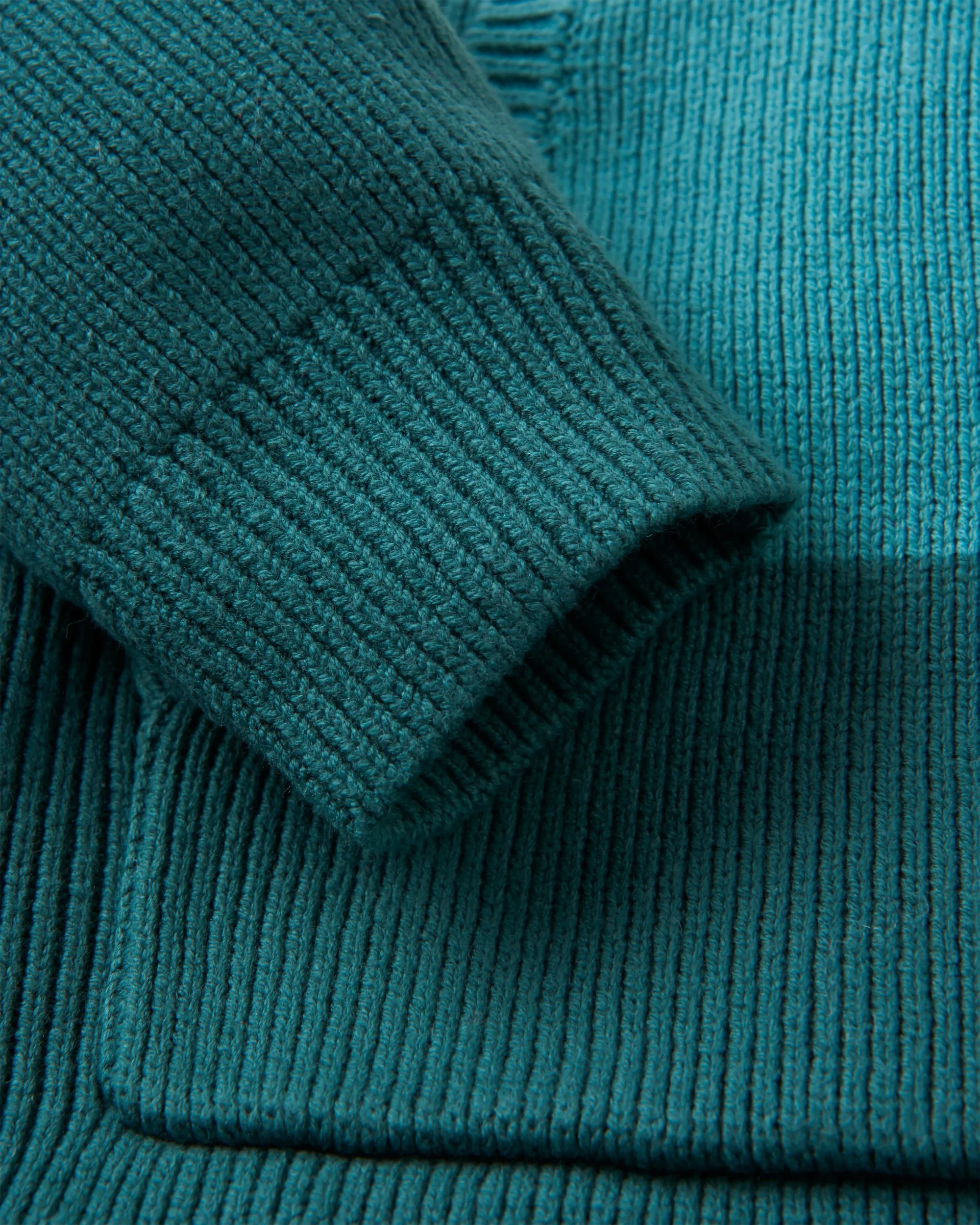 Moments Oversized Organic Cotton Knitted Hoodie - Multi Stripe - Image 7
